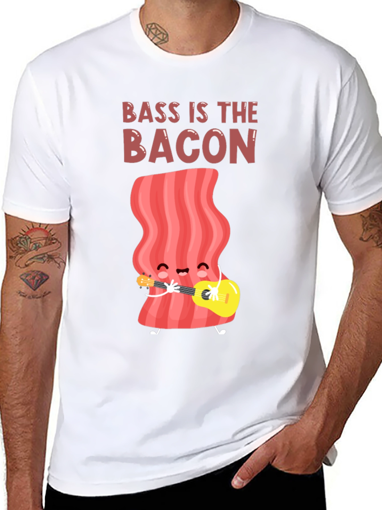 Black Bass is the Bacon Graphic T-Shirt view 8