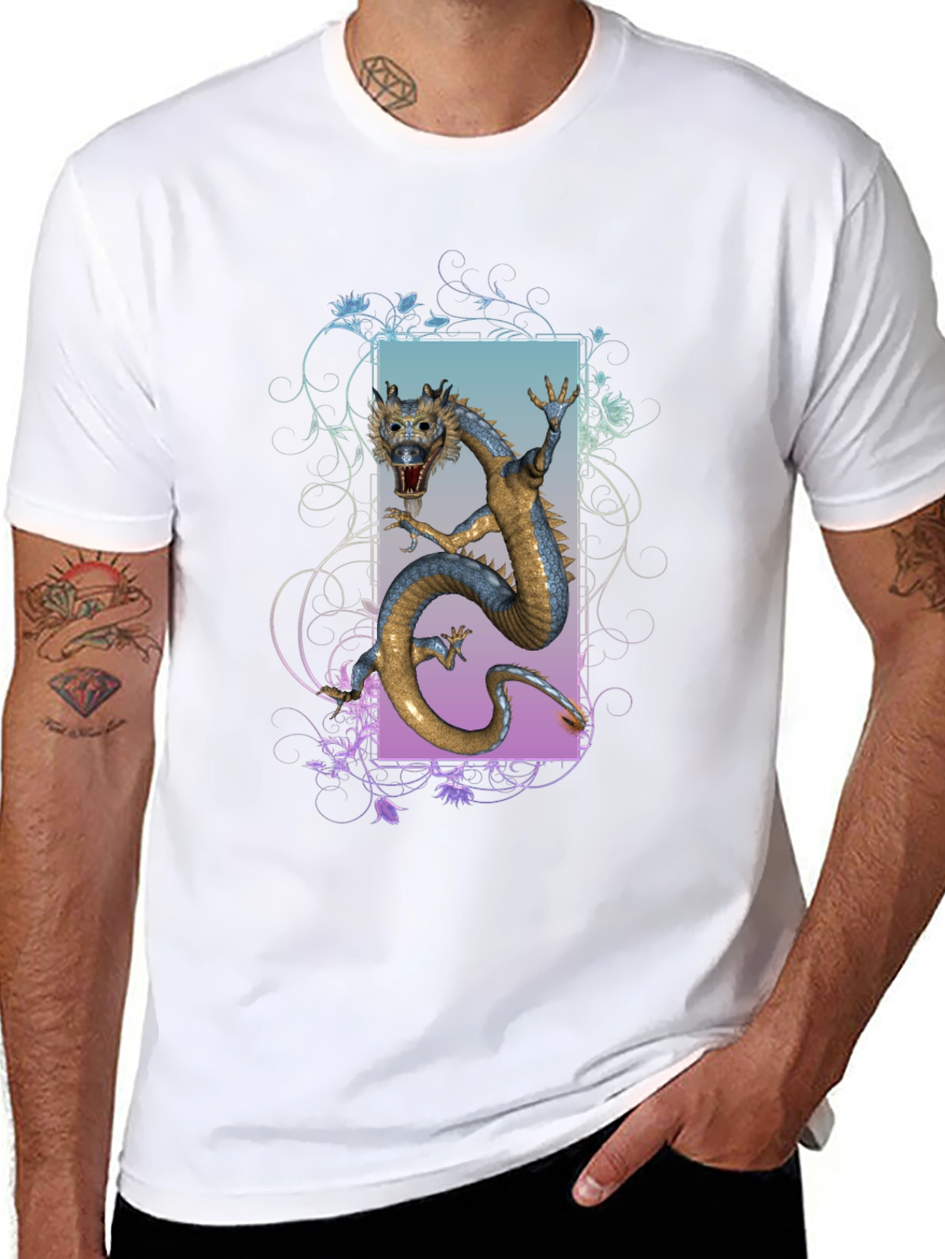 Black Dragon Graphic T-Shirt - Mythical Creature Tee view 8