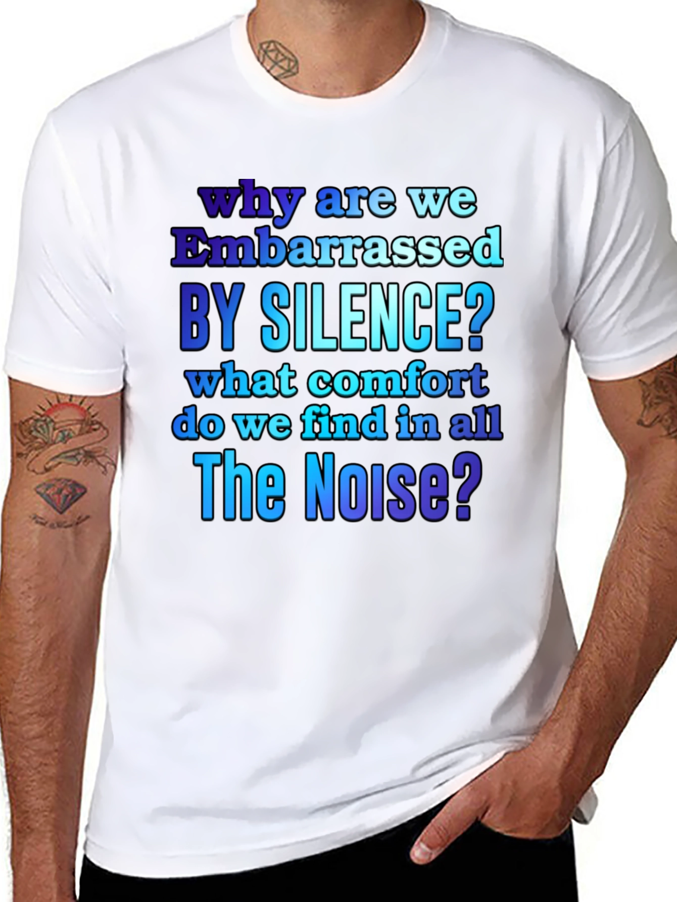 Black Embarrassed by Silence Graphic T-Shirt view 8