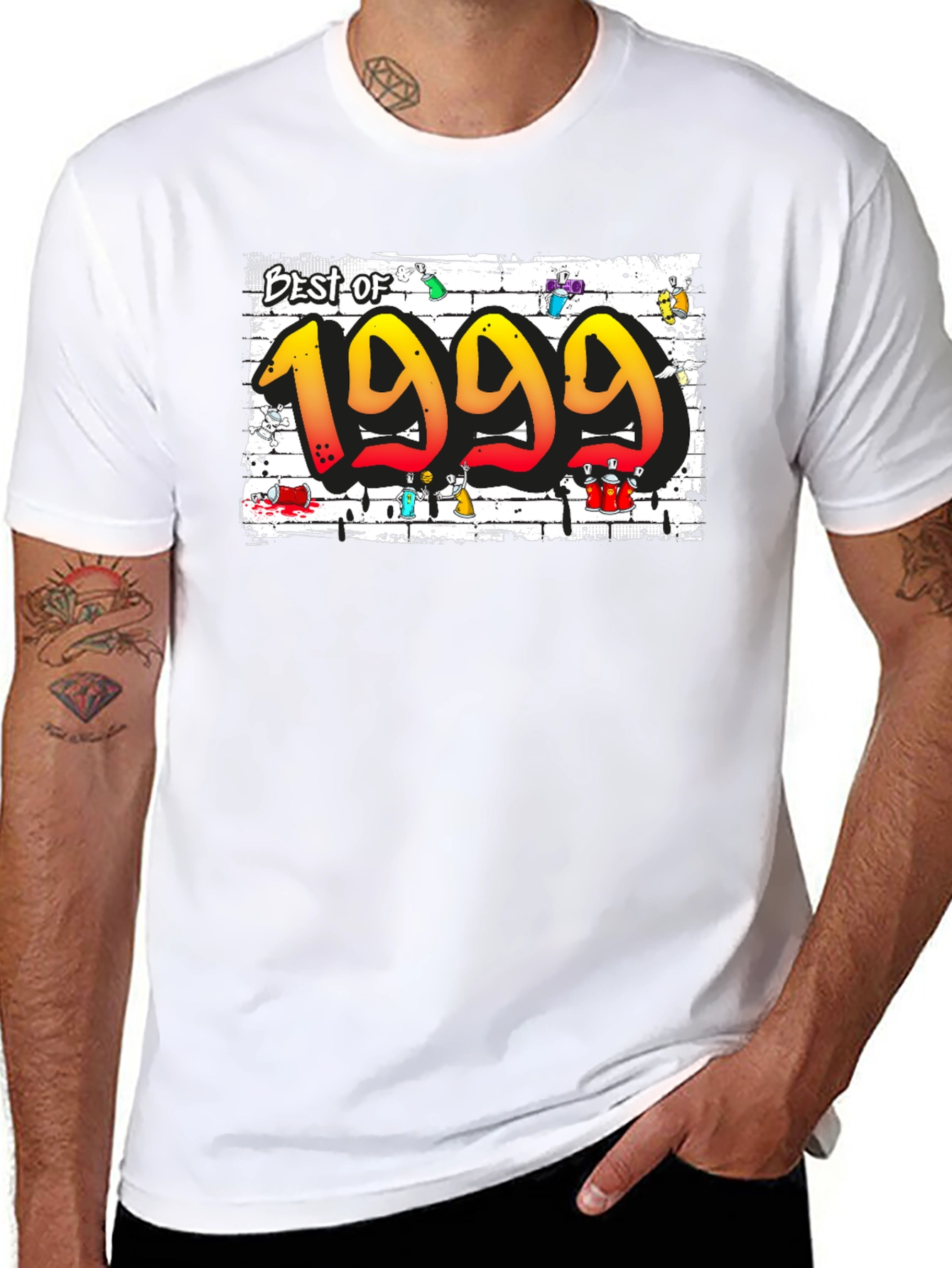 Black Best of 1999 Graphic Tee - Retro Style view 8