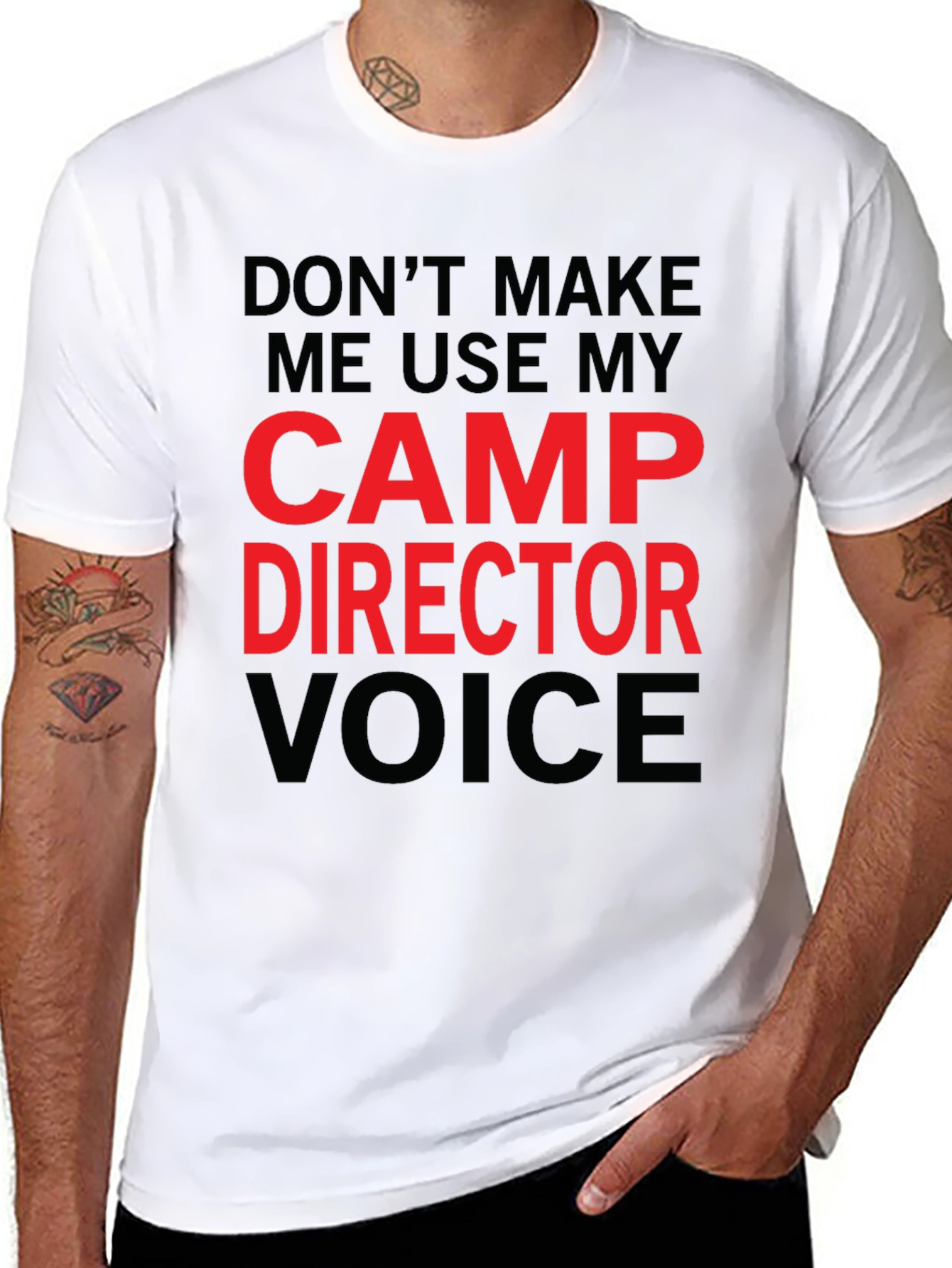 Black Camp Director T-Shirt - Funny Camping Gift view 8