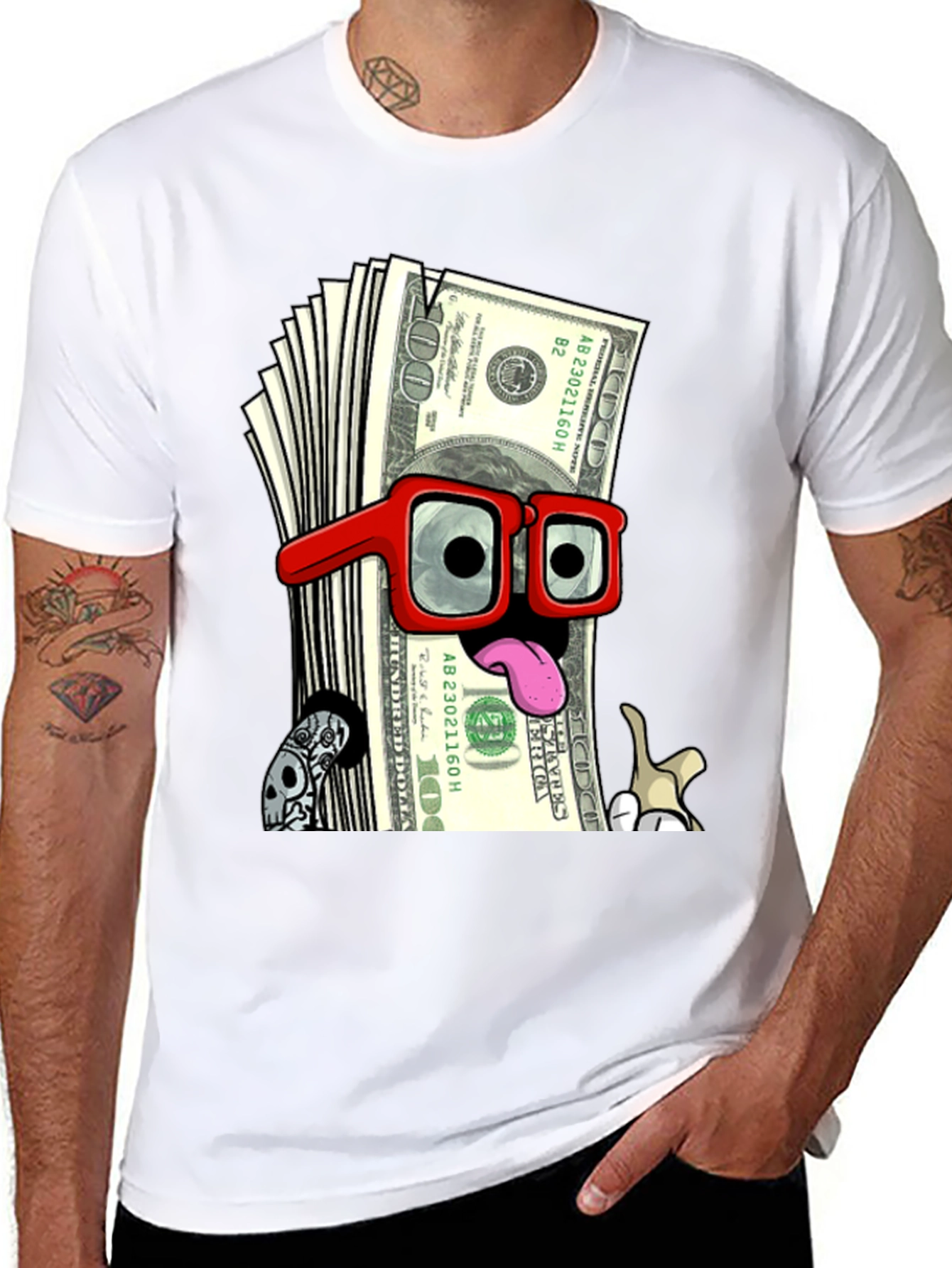 Black Money Man Graphic Tee view 8