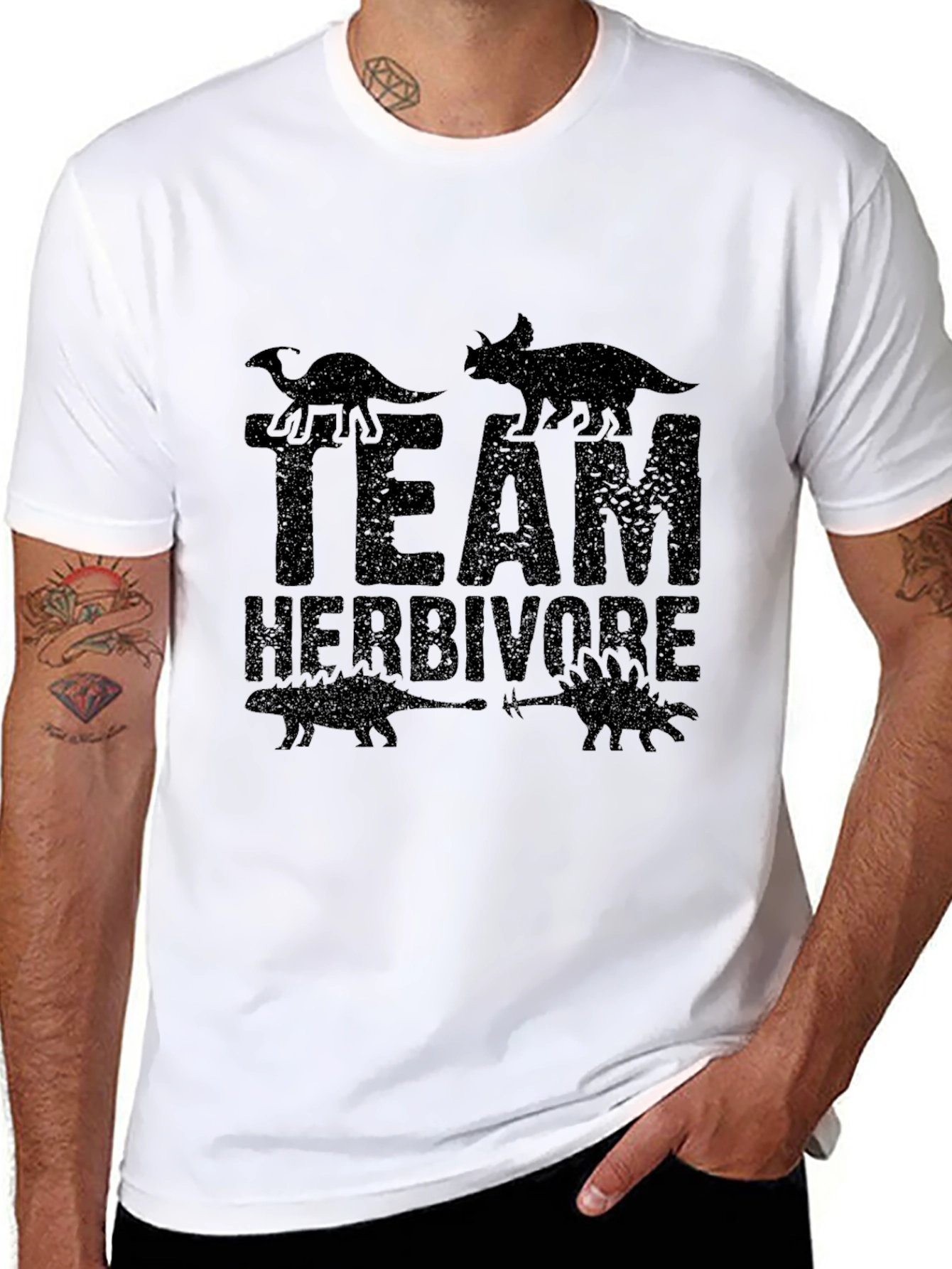 Black Team Herbivore Black Graphic T-Shirt view 8