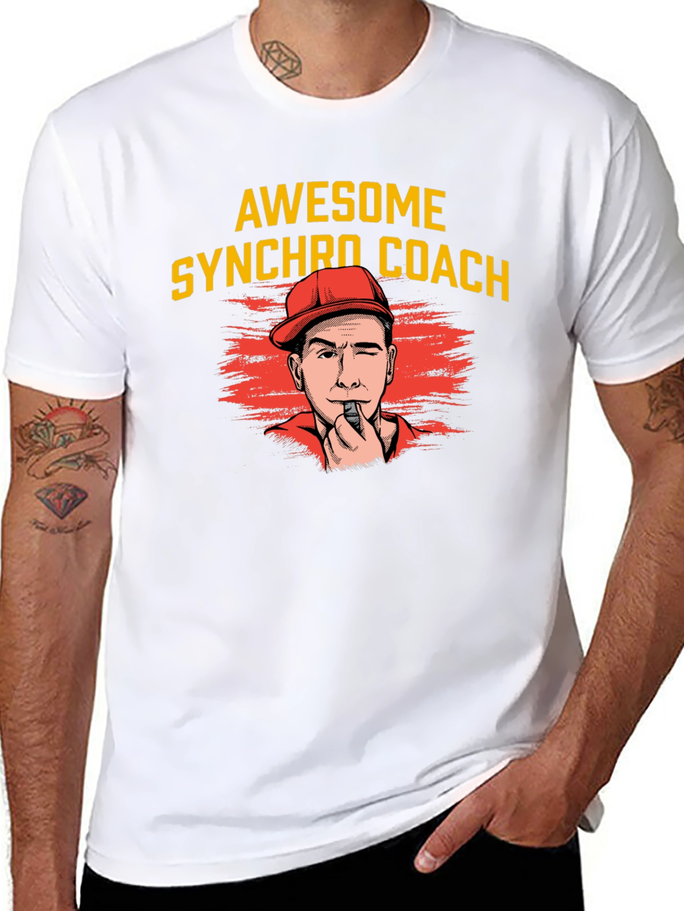 Black Awesome Synchro Coach Graphic Tee view 8