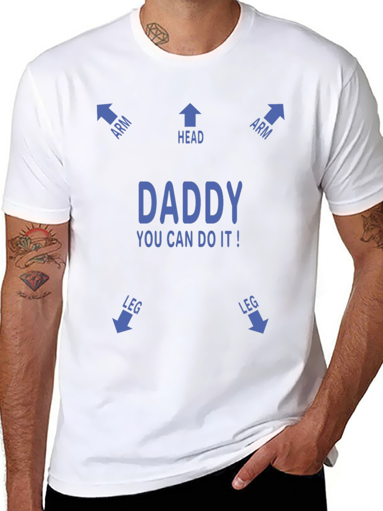 Black Funny "Daddy You Can Do It!" T-Shirt view 8