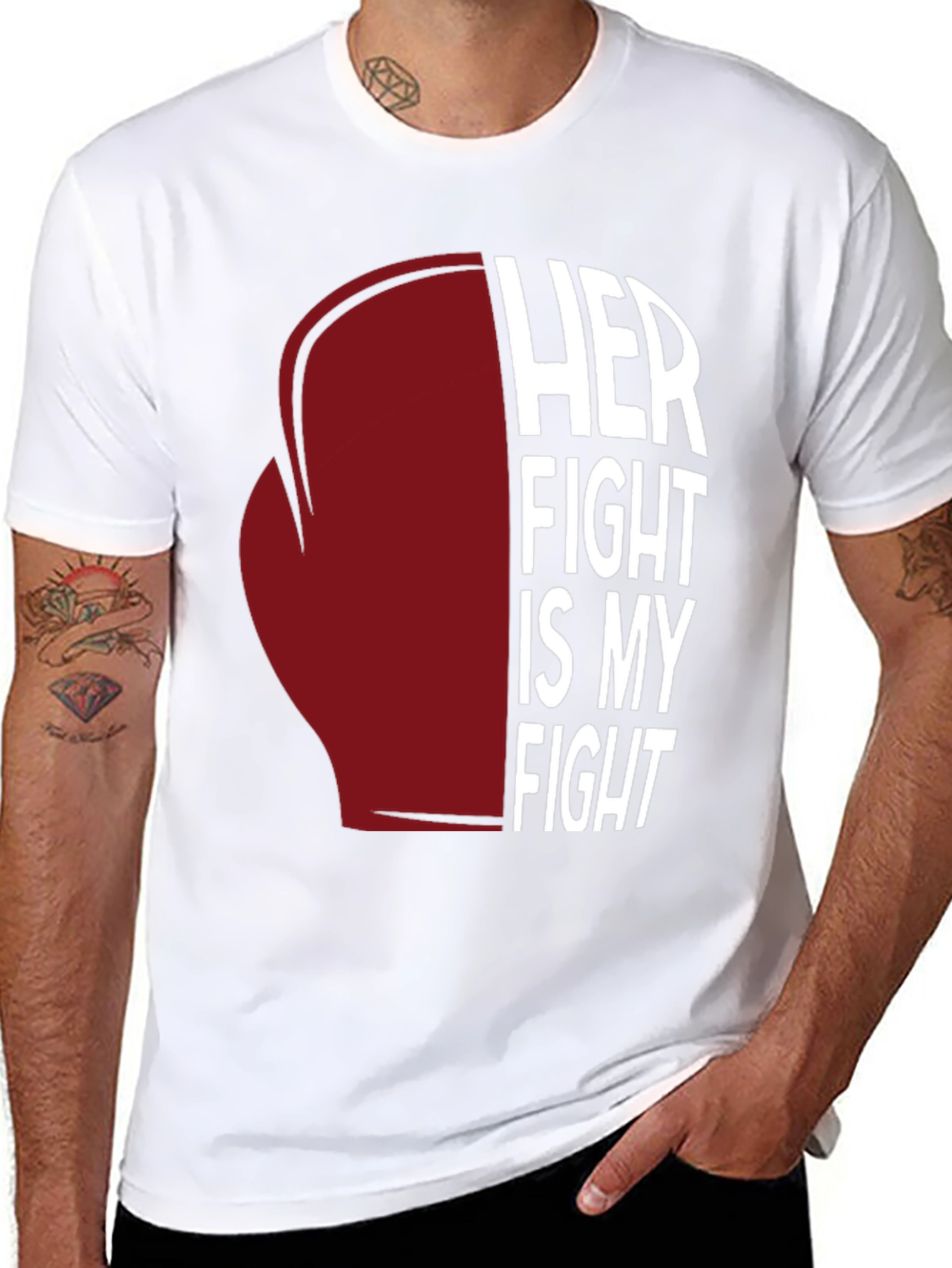 Black Her Fight Is My Fight Graphic Tee view 8