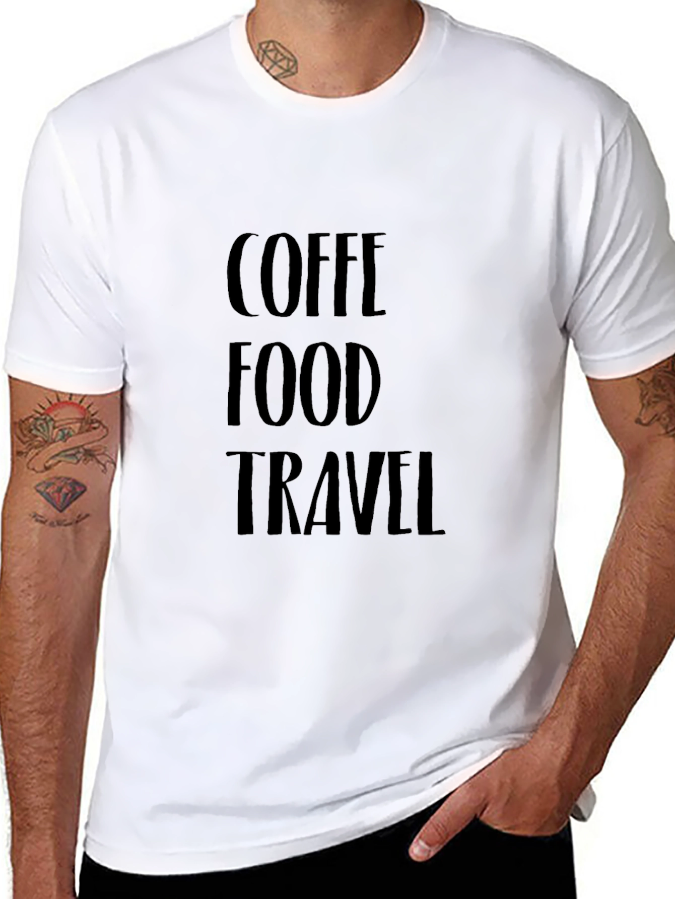 Black Coffee Food Travel T-Shirt view 8
