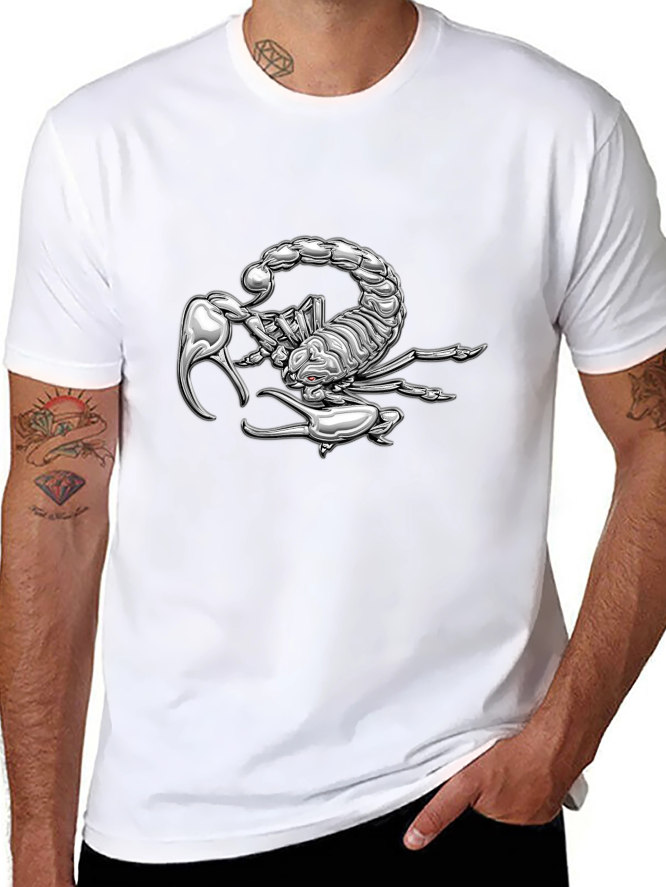 Black Scorpion Graphic Tee - Bold & Edgy Black T-Shirt view 8