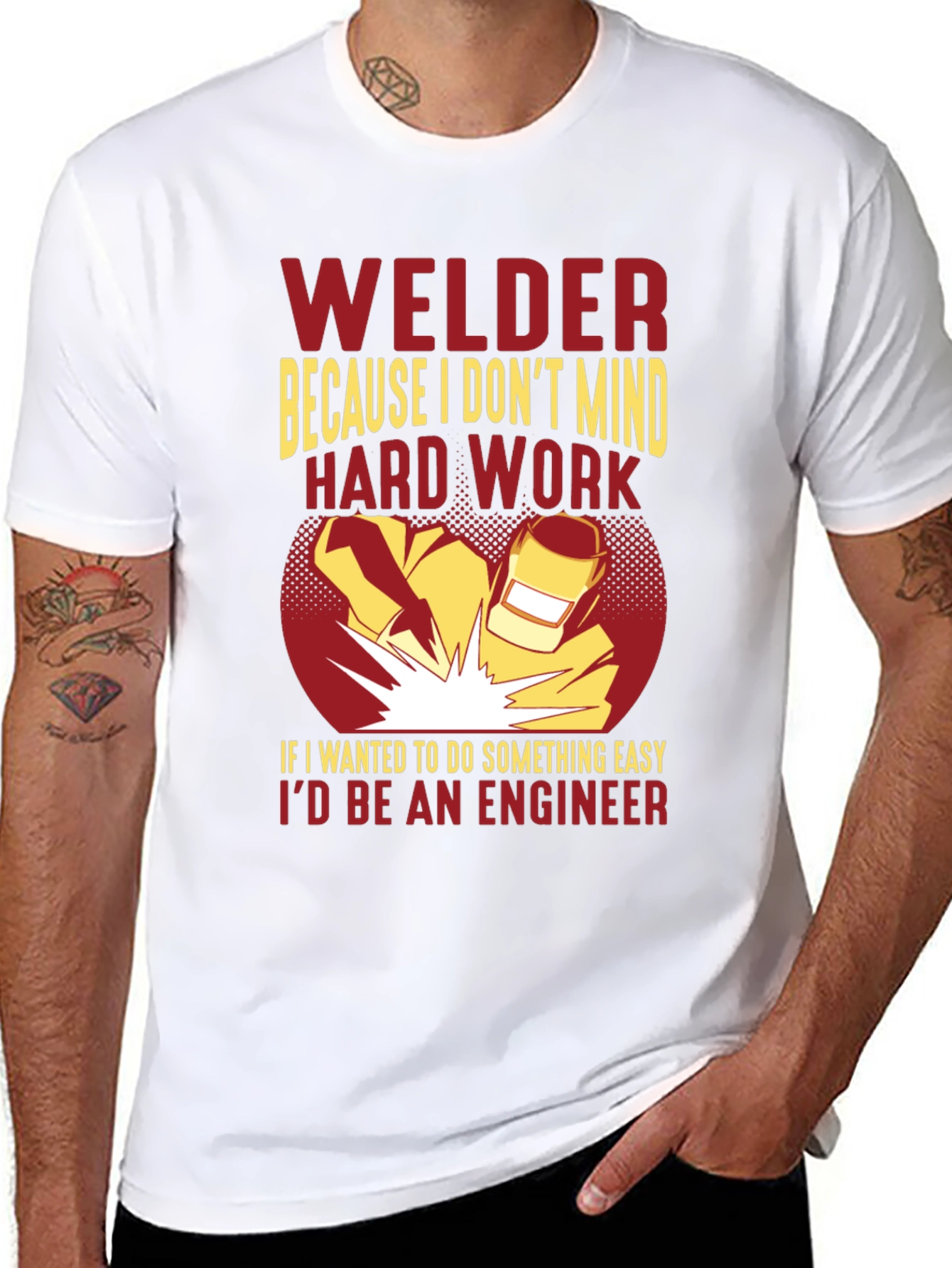 Welder Graphic T-Shirt - Hard Work, Funny - 8