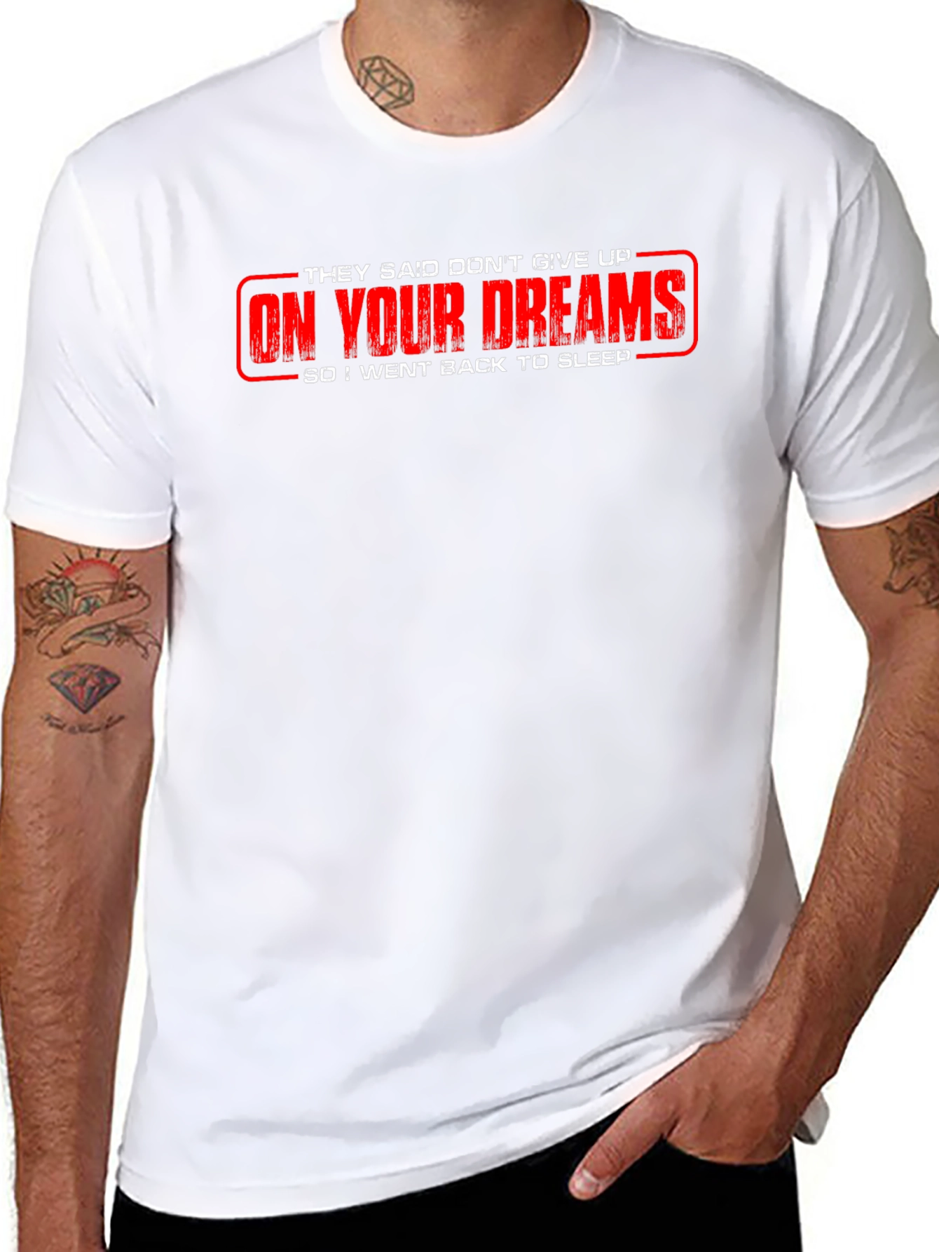 Black Funny "On Your Dreams" Graphic Tee view 8