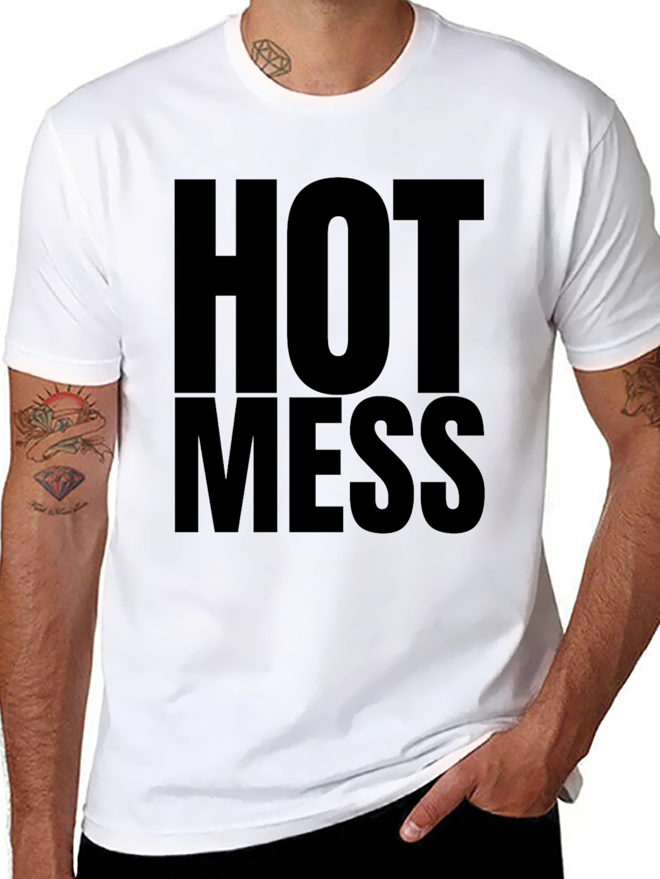 Black Hot Mess Graphic T-Shirt - Bold Statement Tee view 8