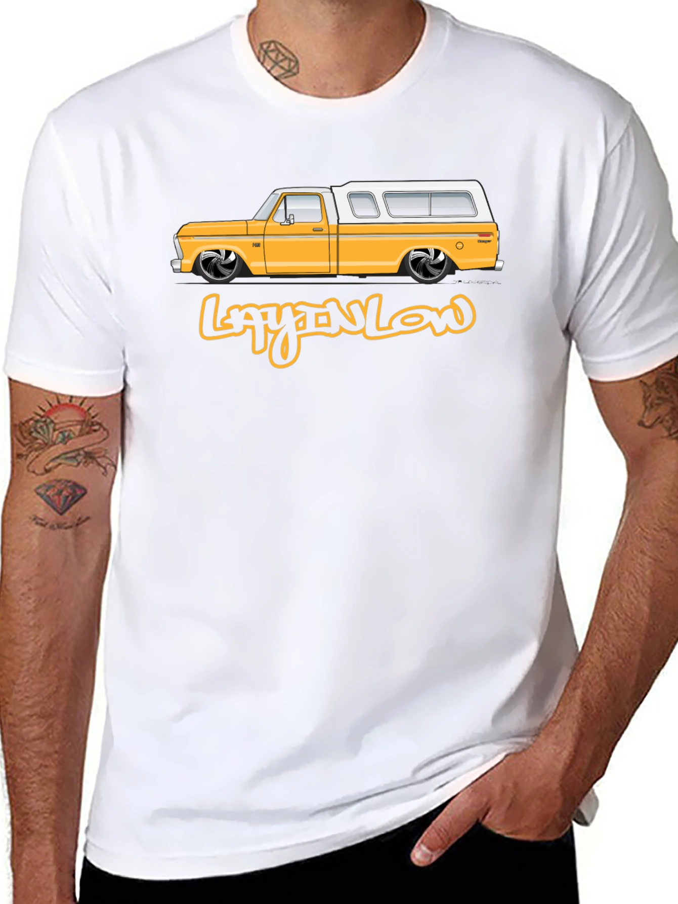 Black Lay'n Low Truck T-Shirt view 8