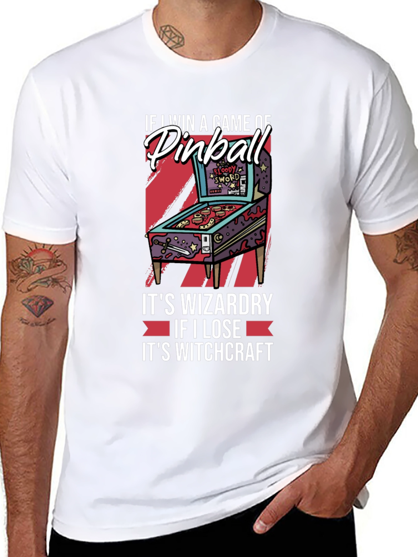 Black Pinball Wizardry Graphic Tee view 8