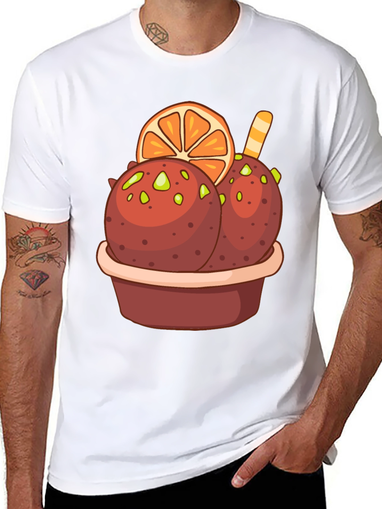 Black Ice Cream Dessert Graphic Tee view 8