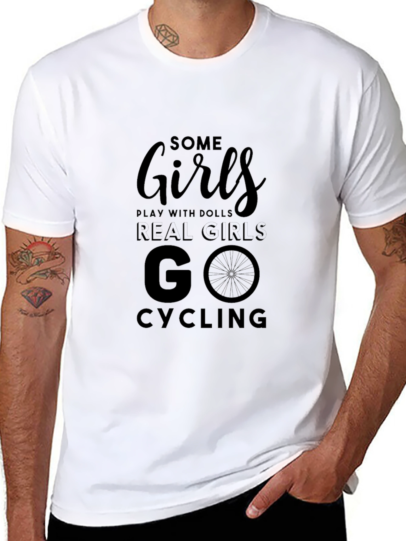 Black Cycling Girls T-Shirt - Sporty Women's Fashion Tee view 8