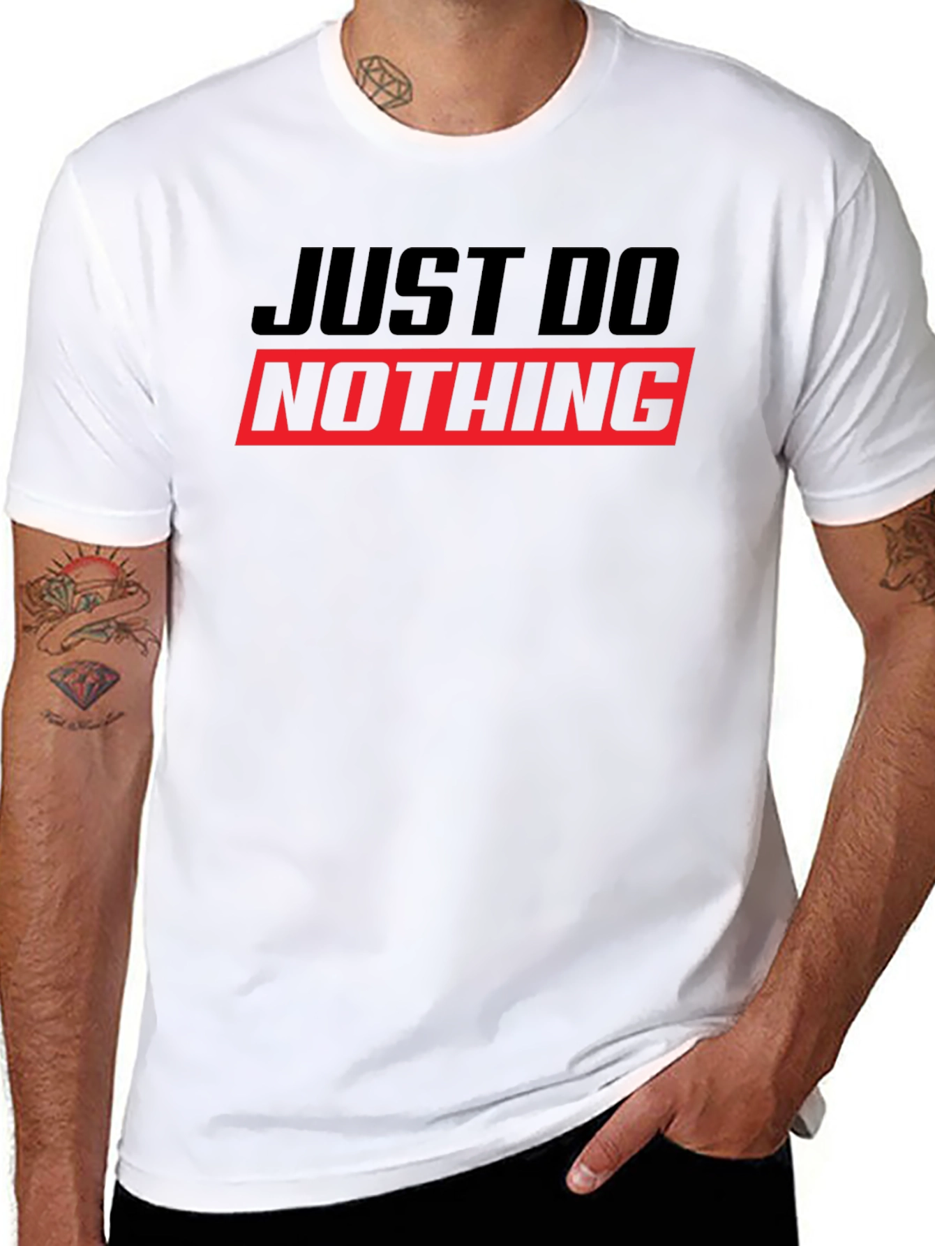 Black Just Do Nothing T-Shirt - Funny Slogan Tee view 8