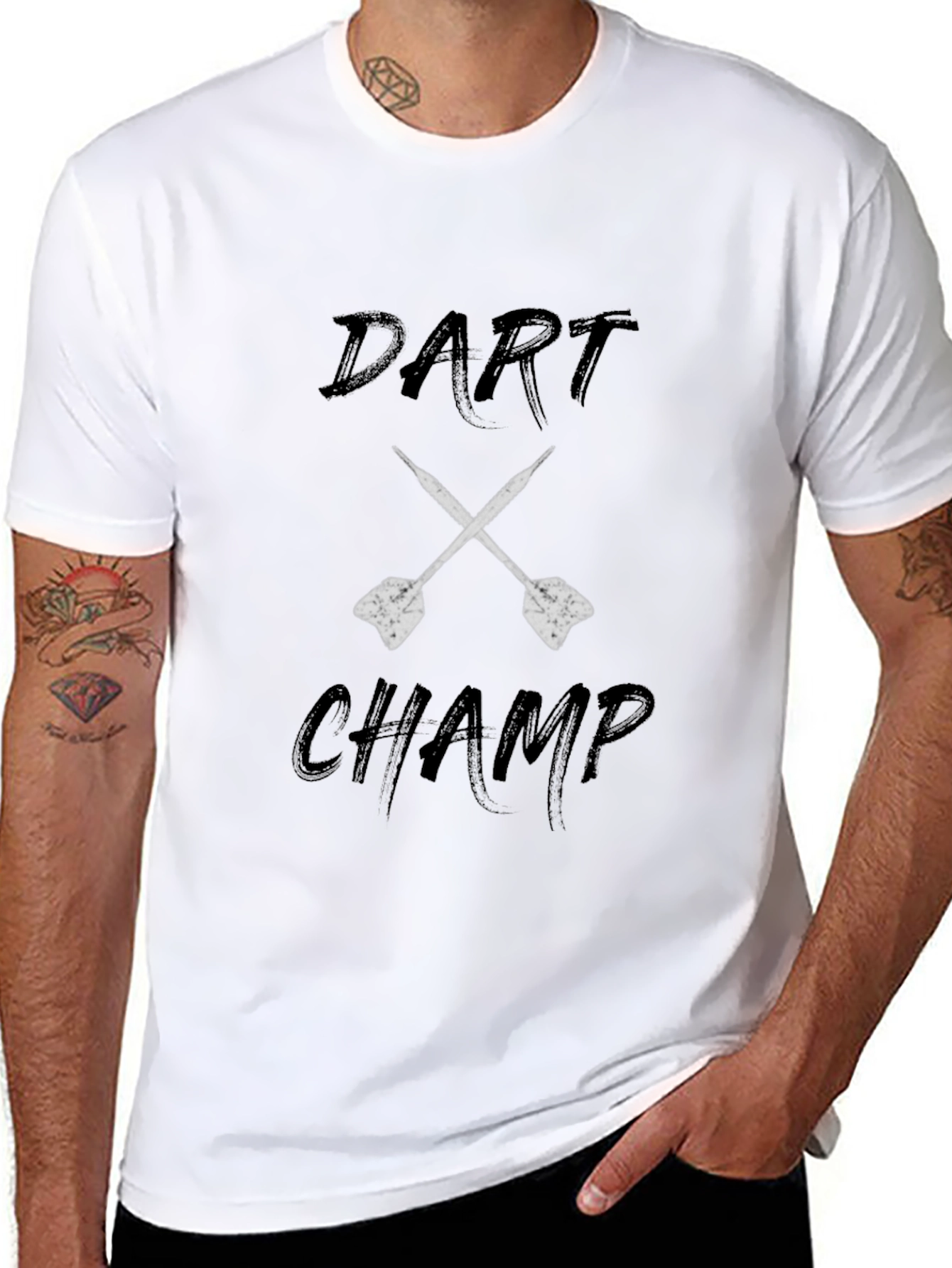 Black Dart Champ Graphic Tee - Black, Casual Style view 8