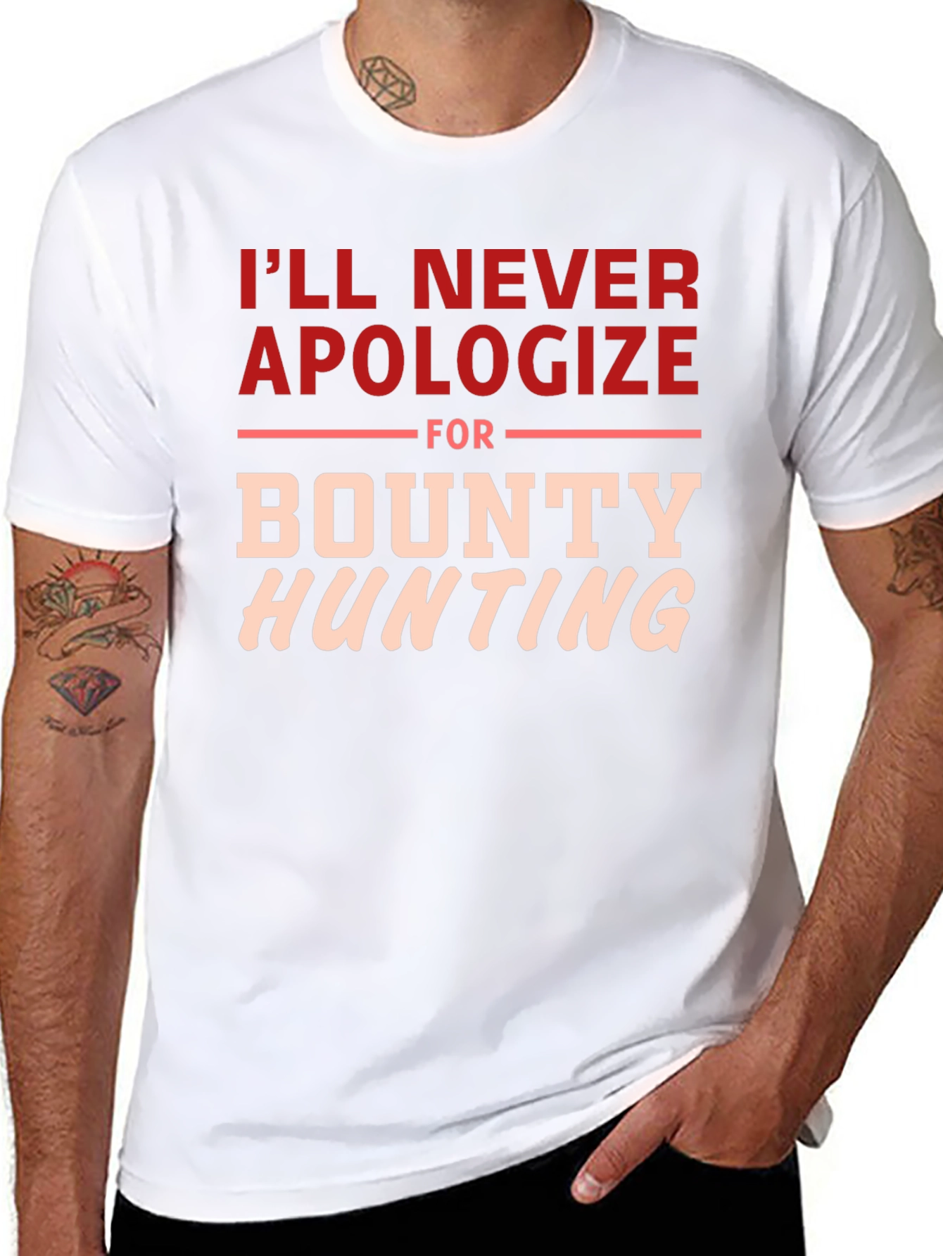 Black Bounty Hunting Graphic T-Shirt - Bold Statement Tee view 8
