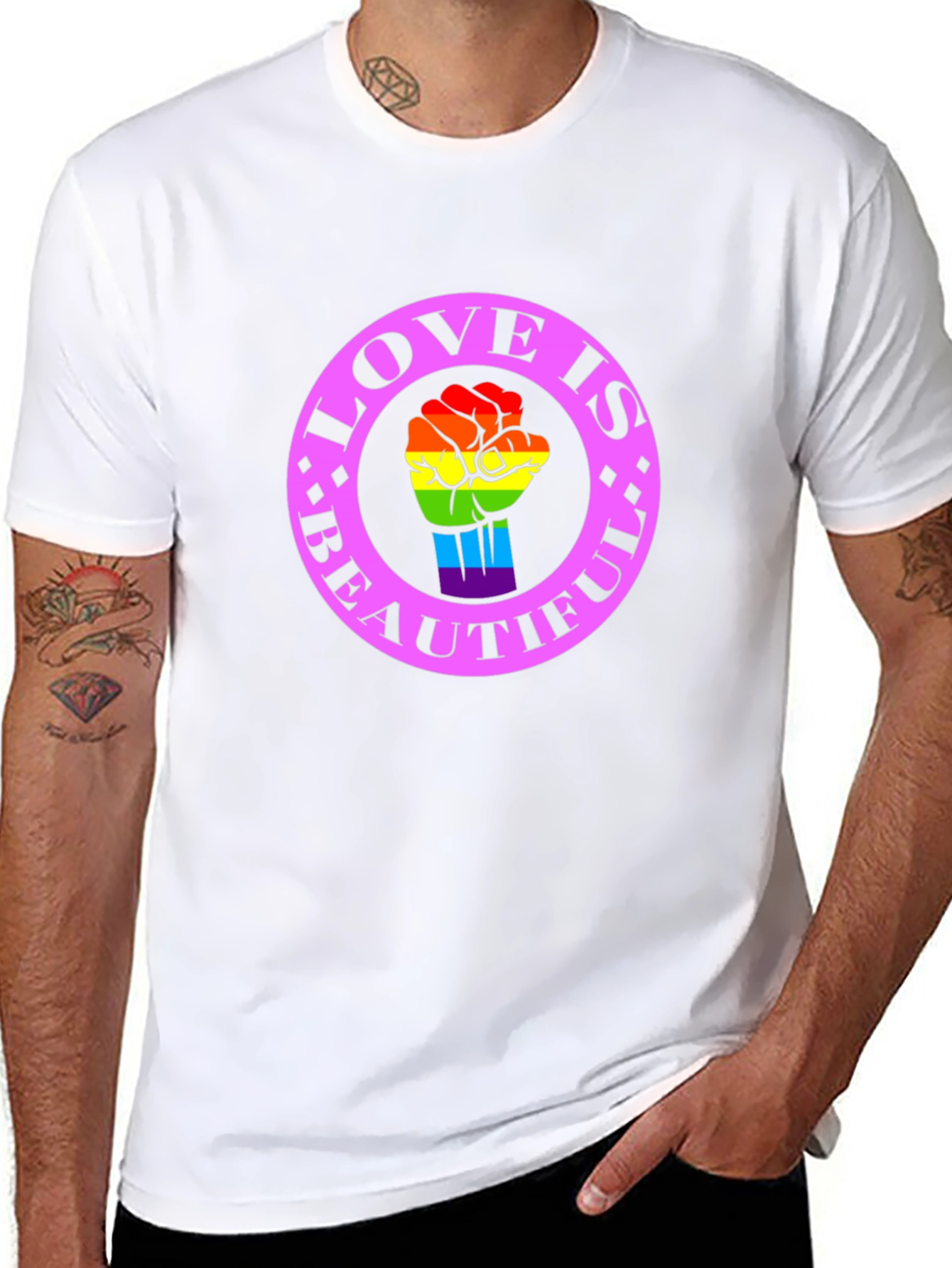Black Love Is Beautiful Pride T-Shirt view 8