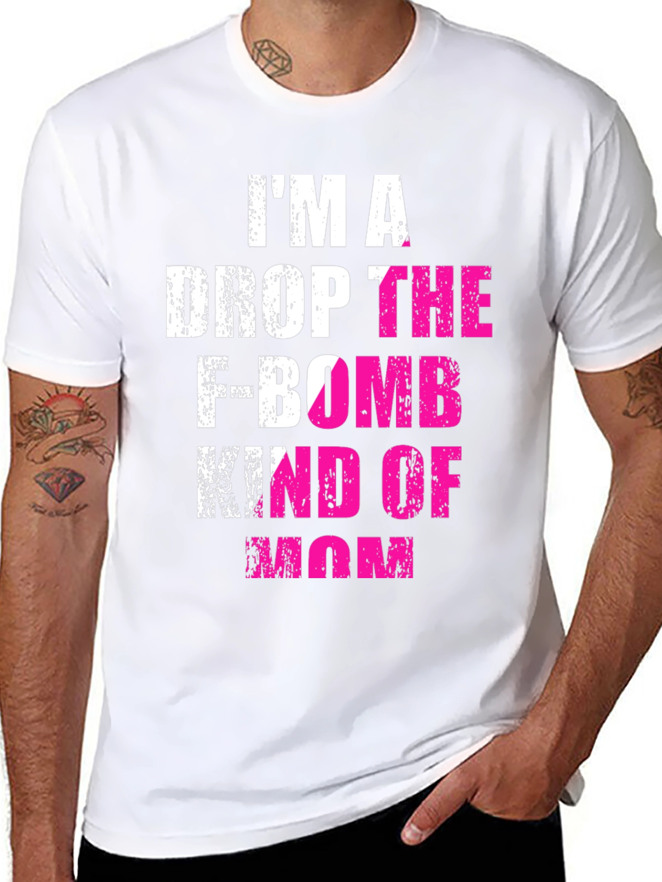 Black I'm a Drop the F-Bomb Kind of Mom T-Shirt view 8
