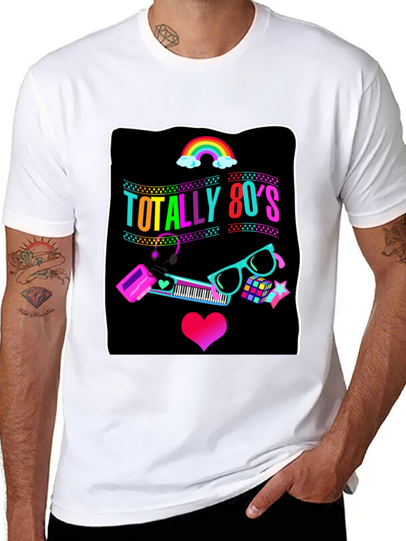 Black Totally 80's Retro T-Shirt view 8