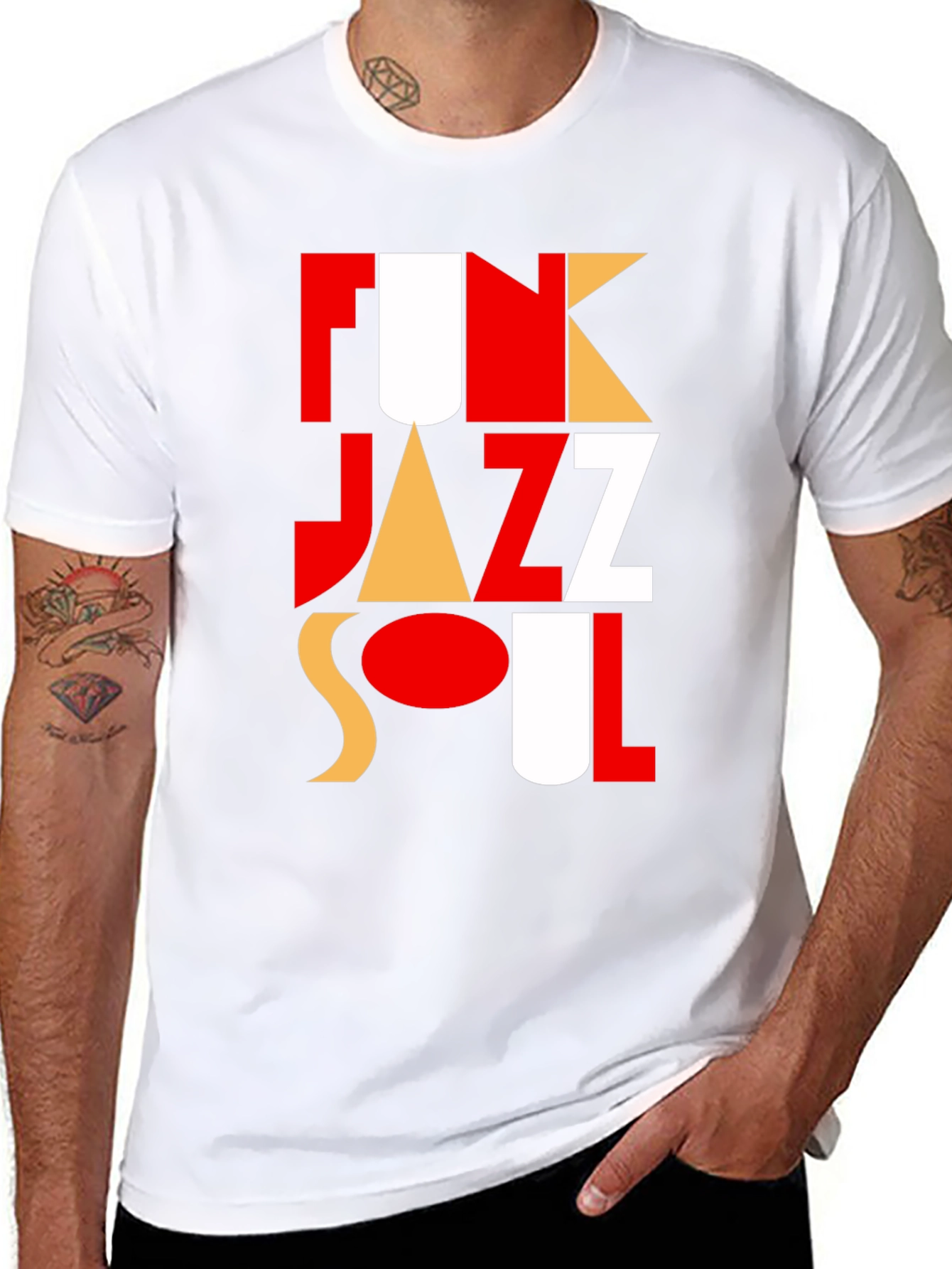 Black Funky Jazz Soul T-Shirt - Bold Graphic Tee view 8