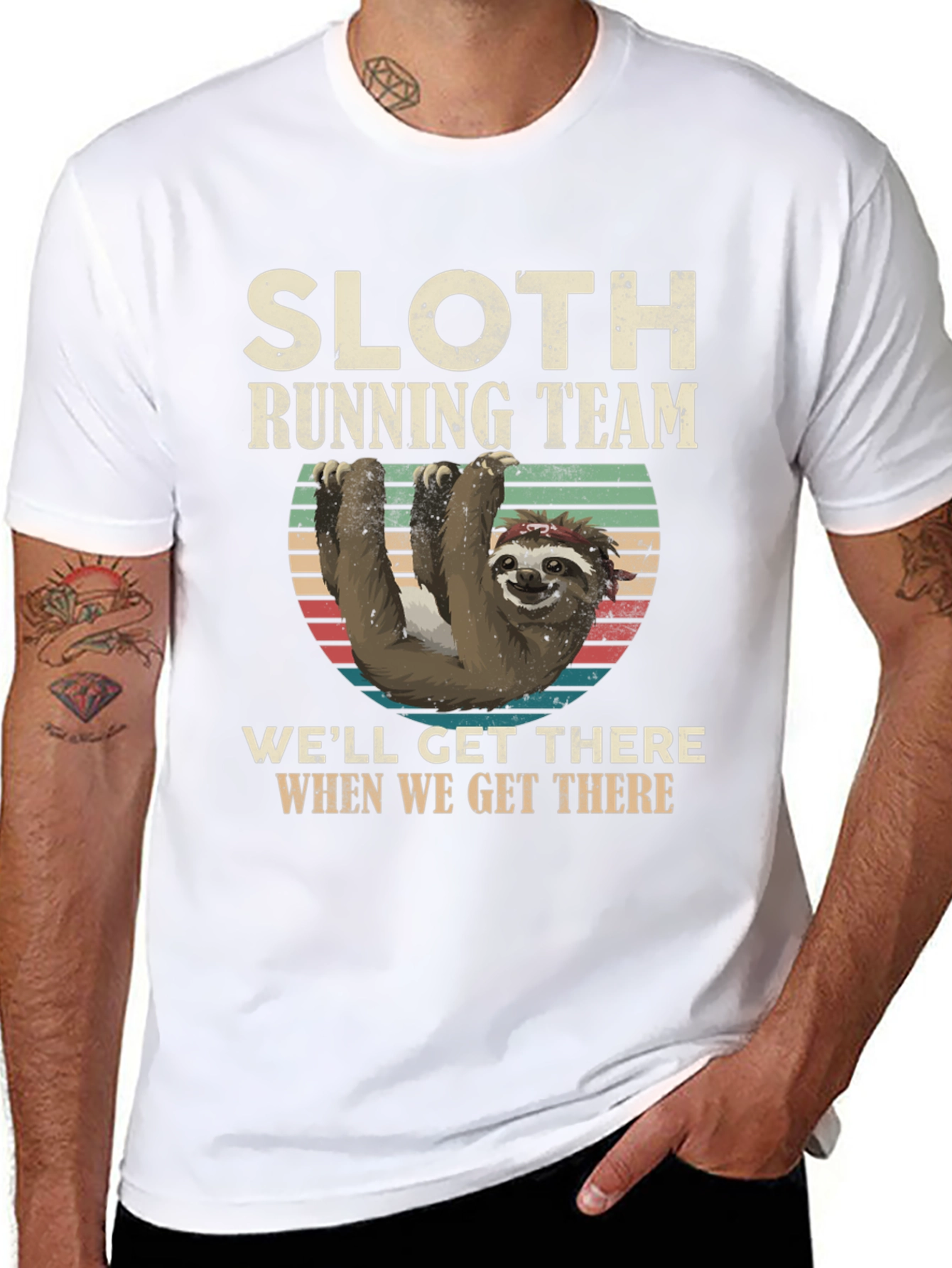 Black Sloth Running Team T-Shirt - Funny & Comfortable view 8