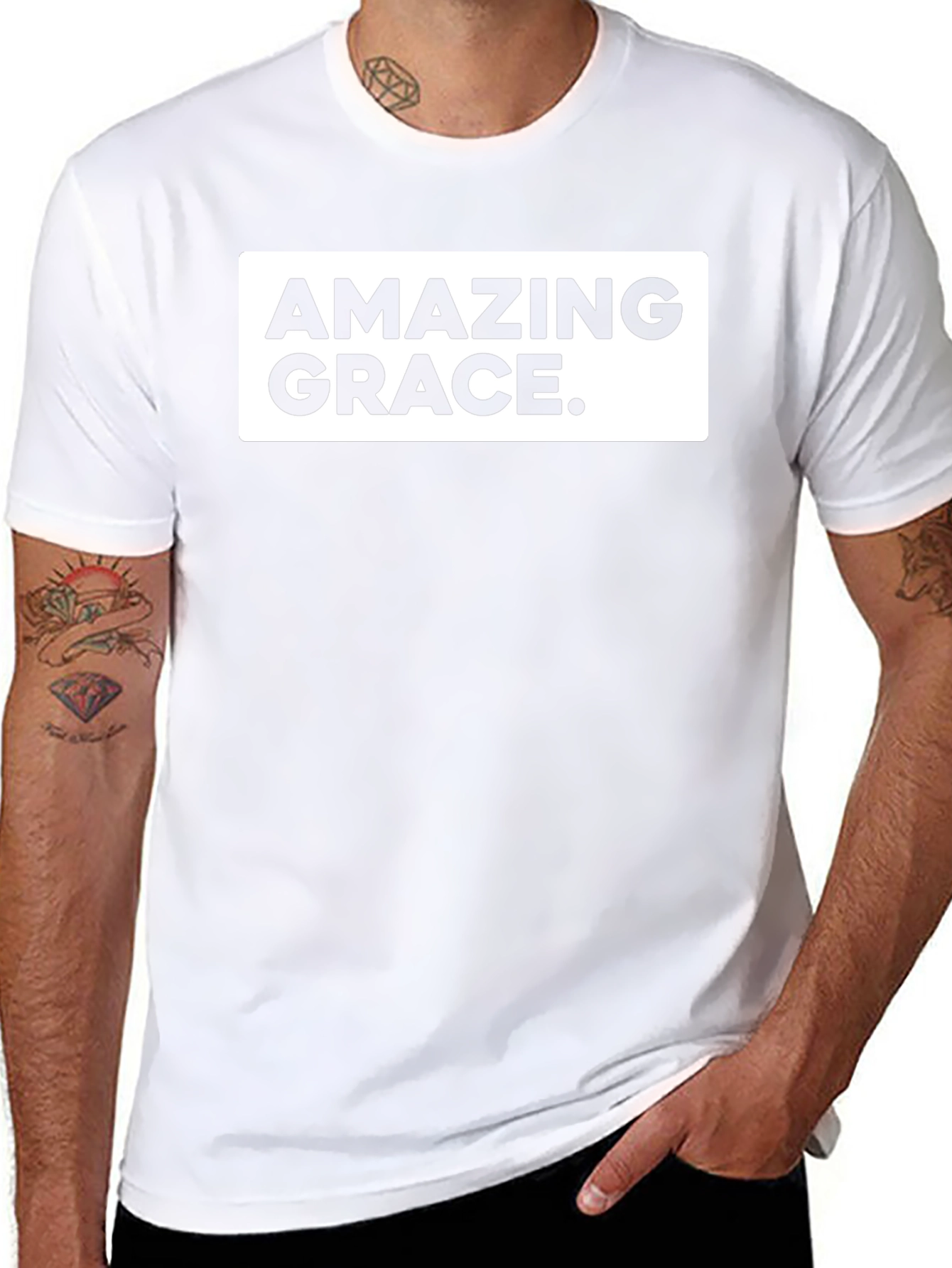 Black Amazing Grace Black Tee - Classic Design view 8