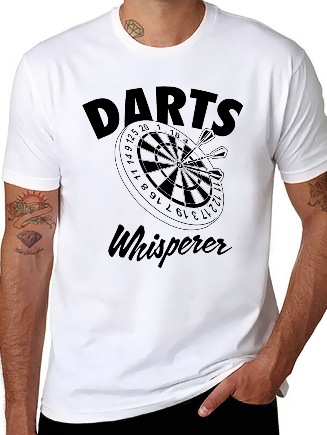 Black Darts Whisperer Graphic T-Shirt - Black view 8