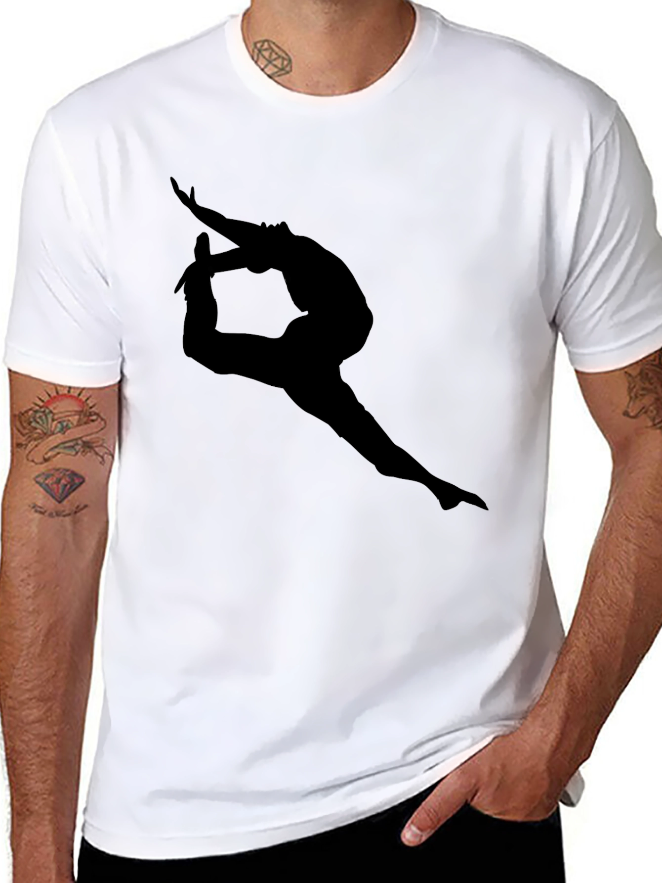 Black Black Dancer Silhouette T-Shirt view 8