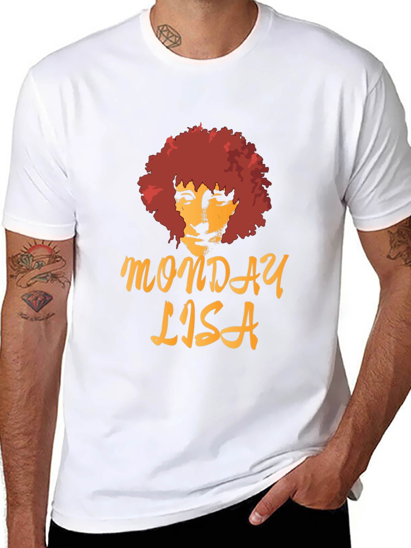 Black Monday Lisa Graphic T-Shirt - Black view 8
