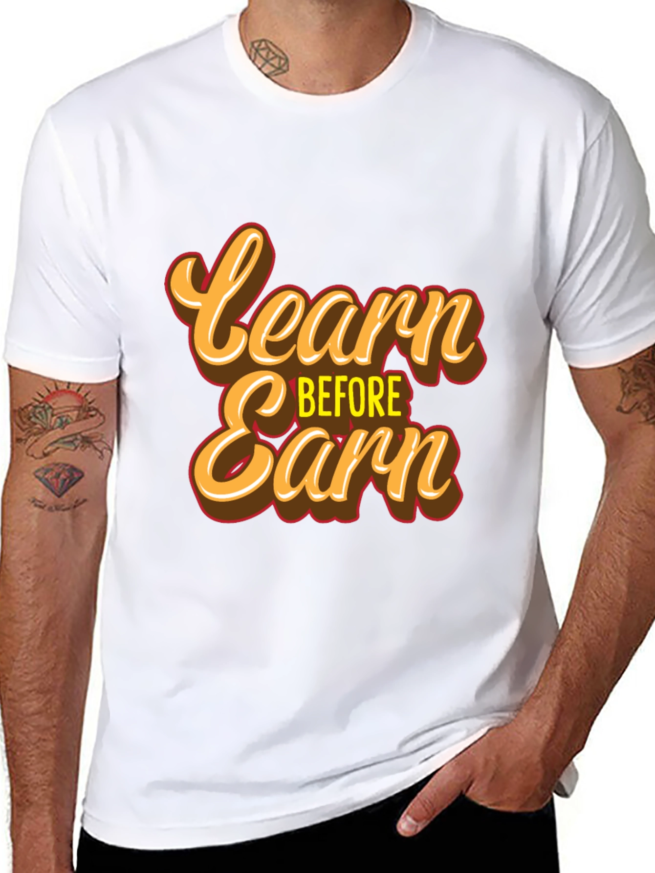 Black Learn Before Earn T-Shirt view 8