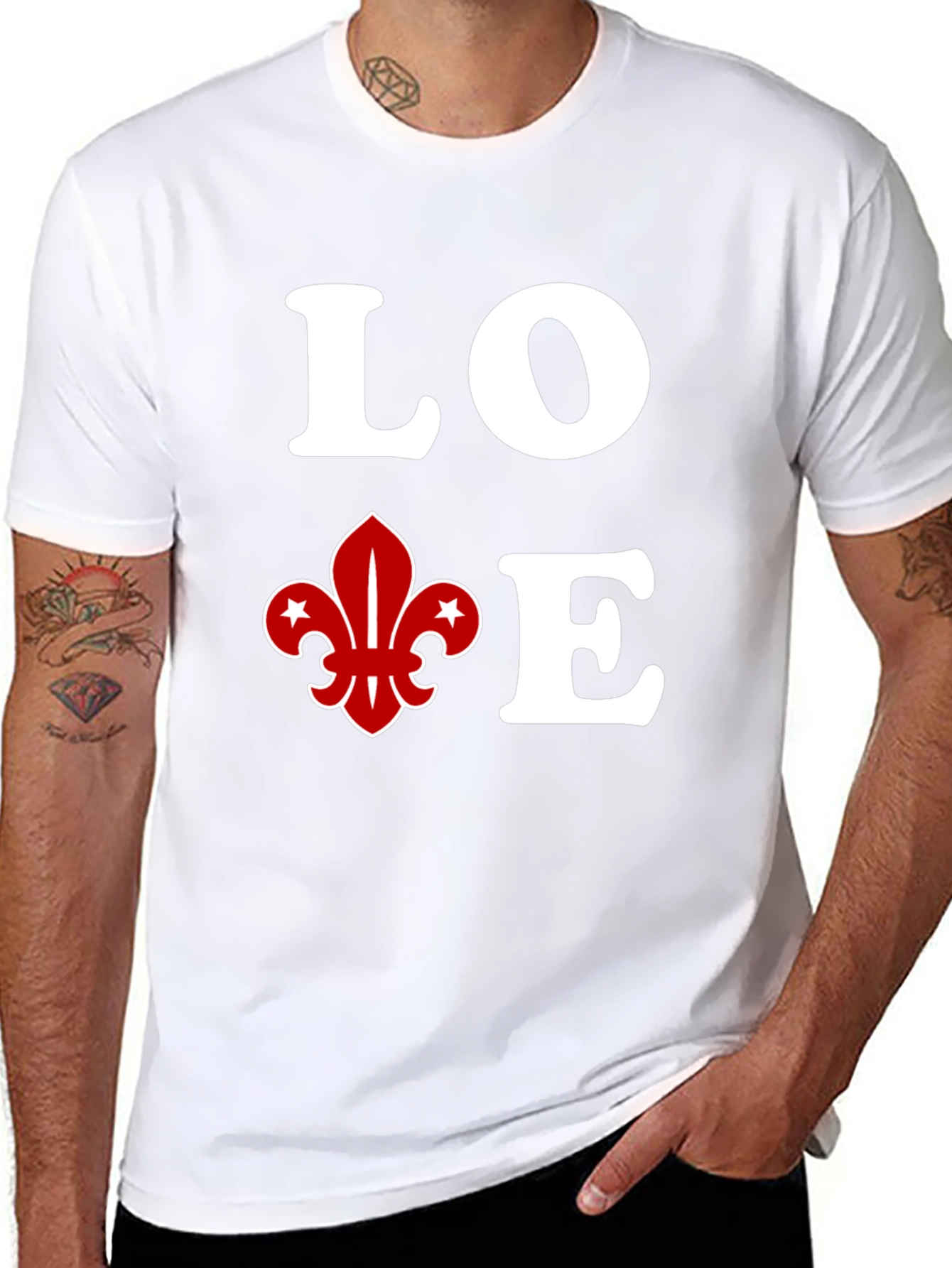 Black Love Fleur-de-Lis Graphic Tee view 8