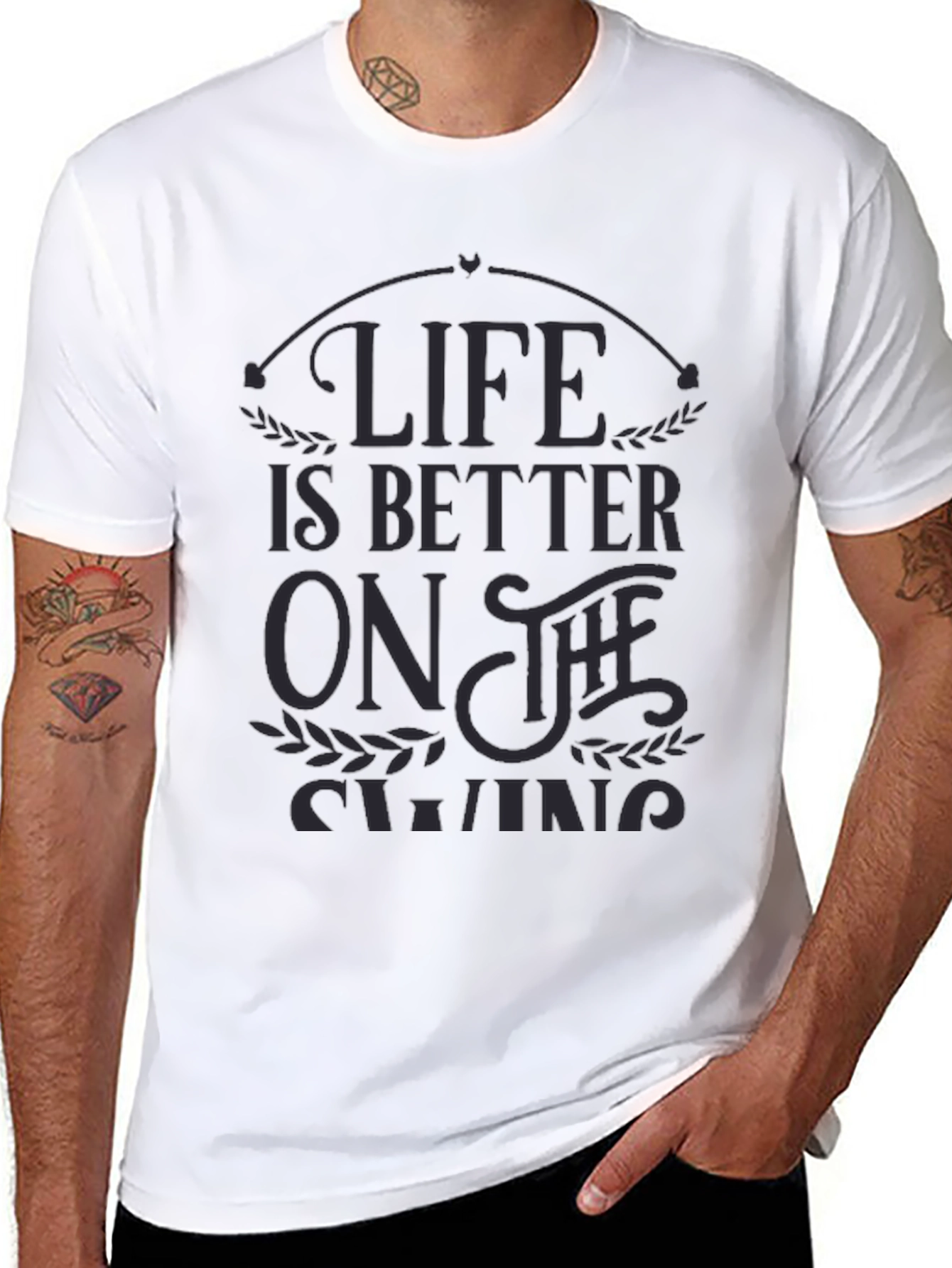 Black Life is Better on the Swing - Graphic T-Shirt view 8