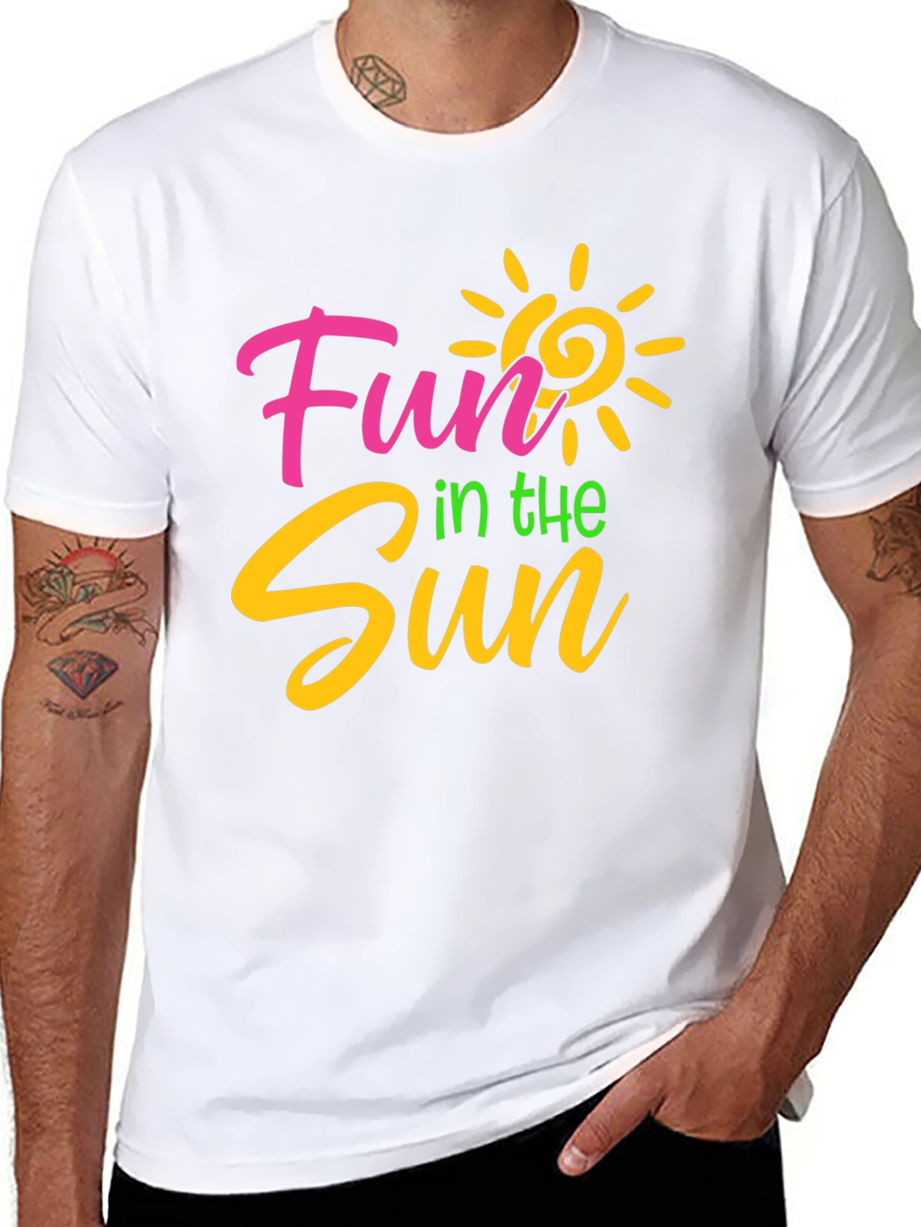 Black Fun in the Sun Graphic Tee - Black Cotton Blend view 8