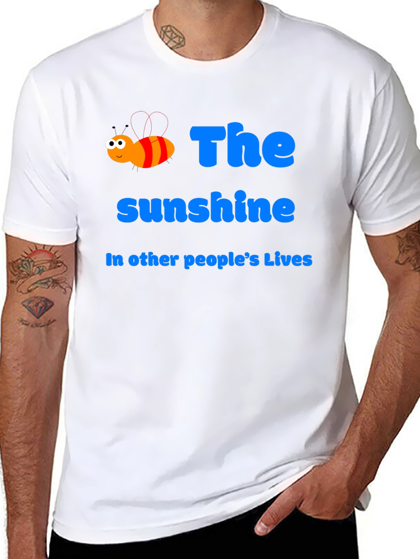 Black Sunshine Bee Graphic Tee - Positive Vibes T-Shirt view 8