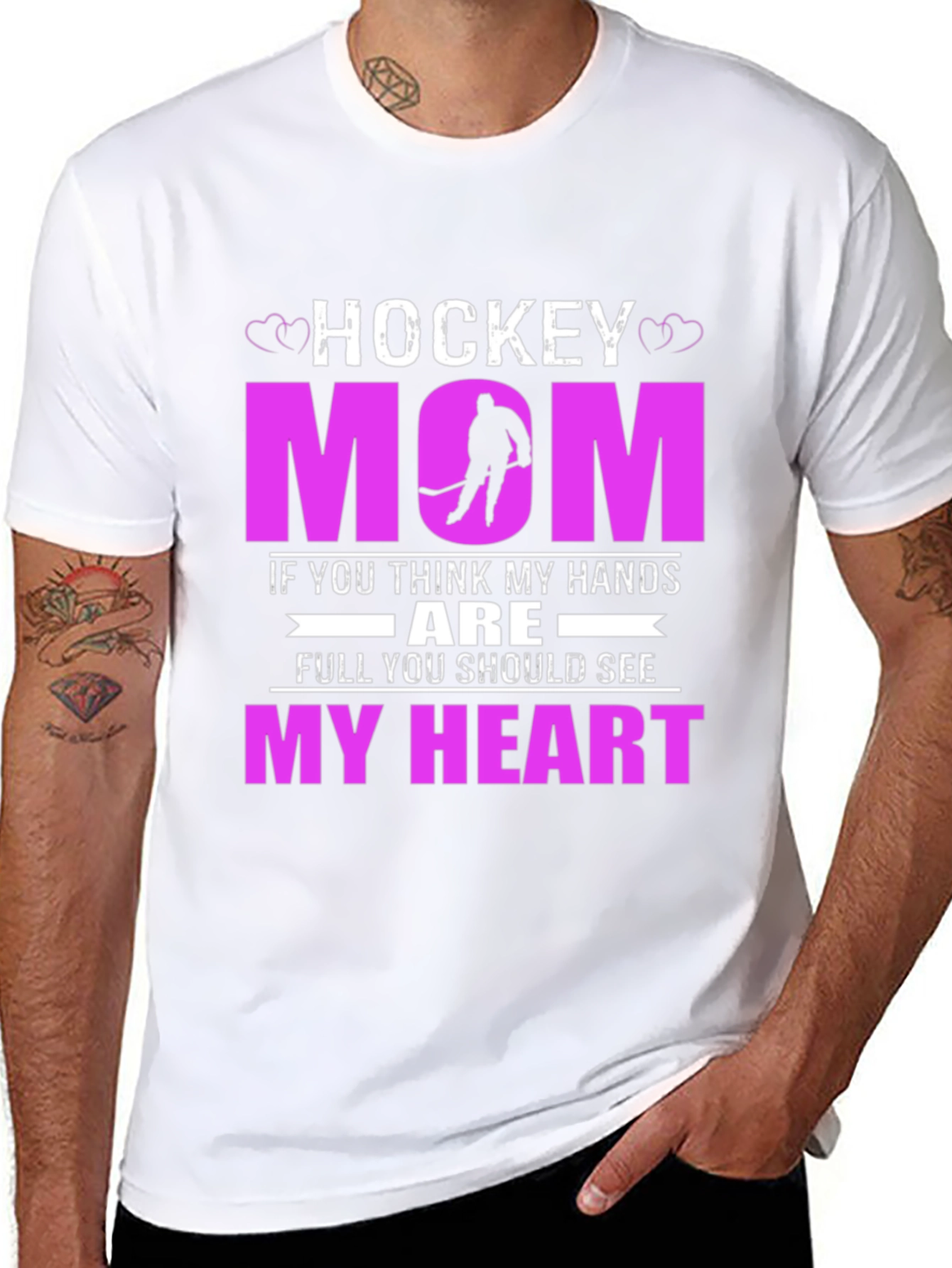 Black Hockey Mom T-Shirt - Show Your Pride! view 8