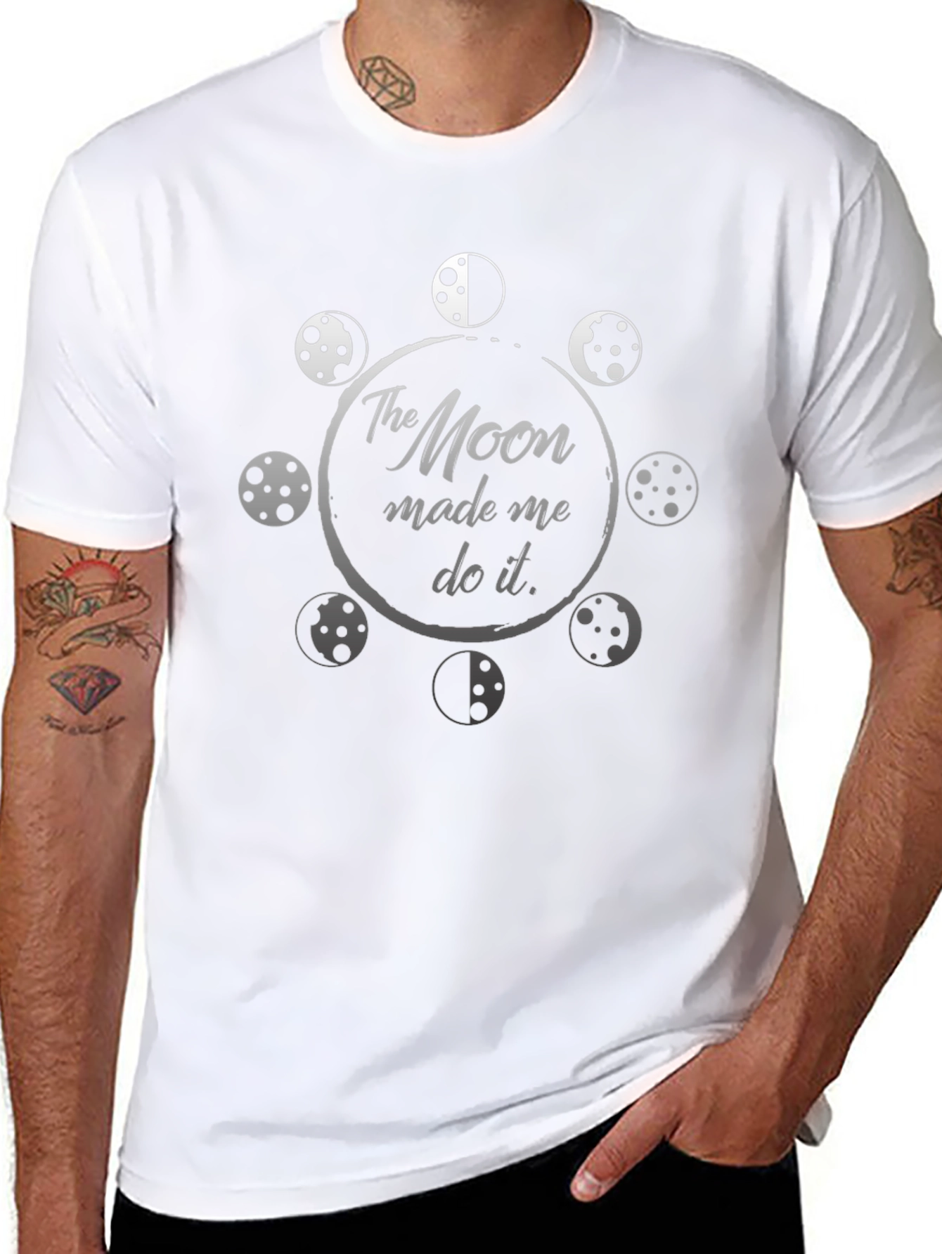 Black Moon Made Me Do It Graphic T-Shirt - Black view 8