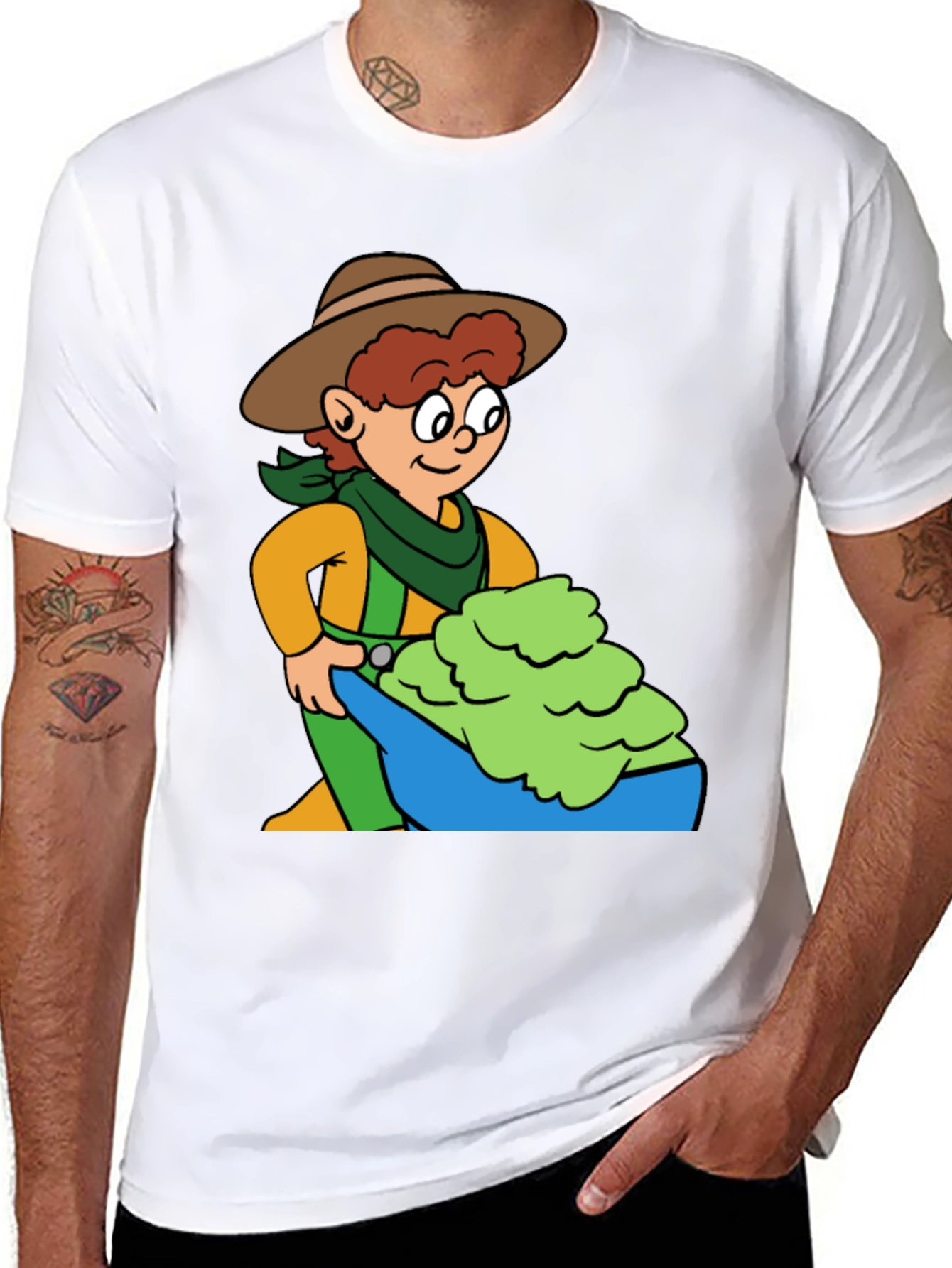 Black Cartoon Rancher Graphic Tee view 8