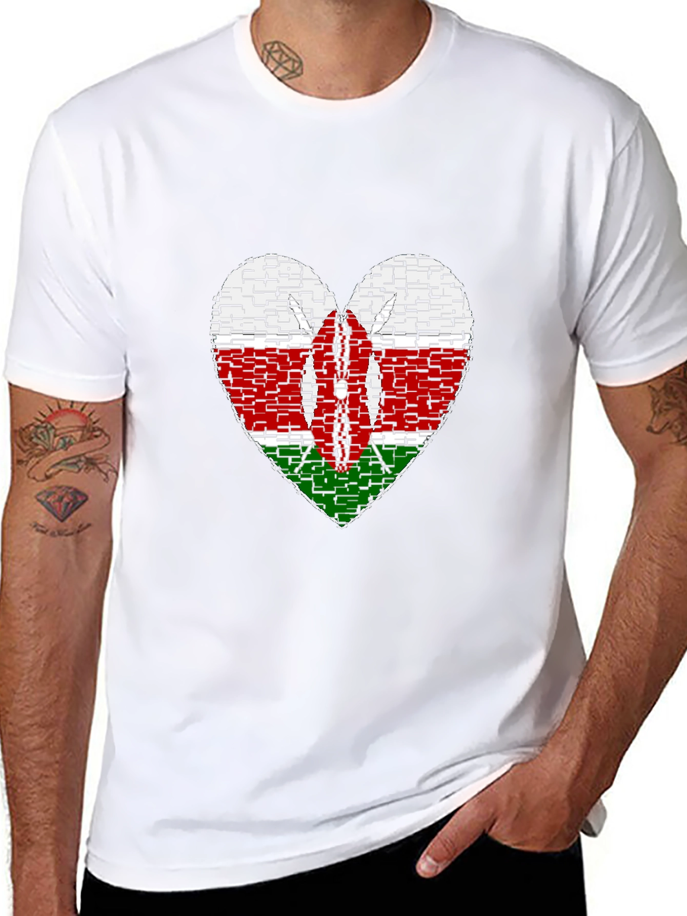 Kenya Heart Flag T-Shirt - Show Your Pride! - 8