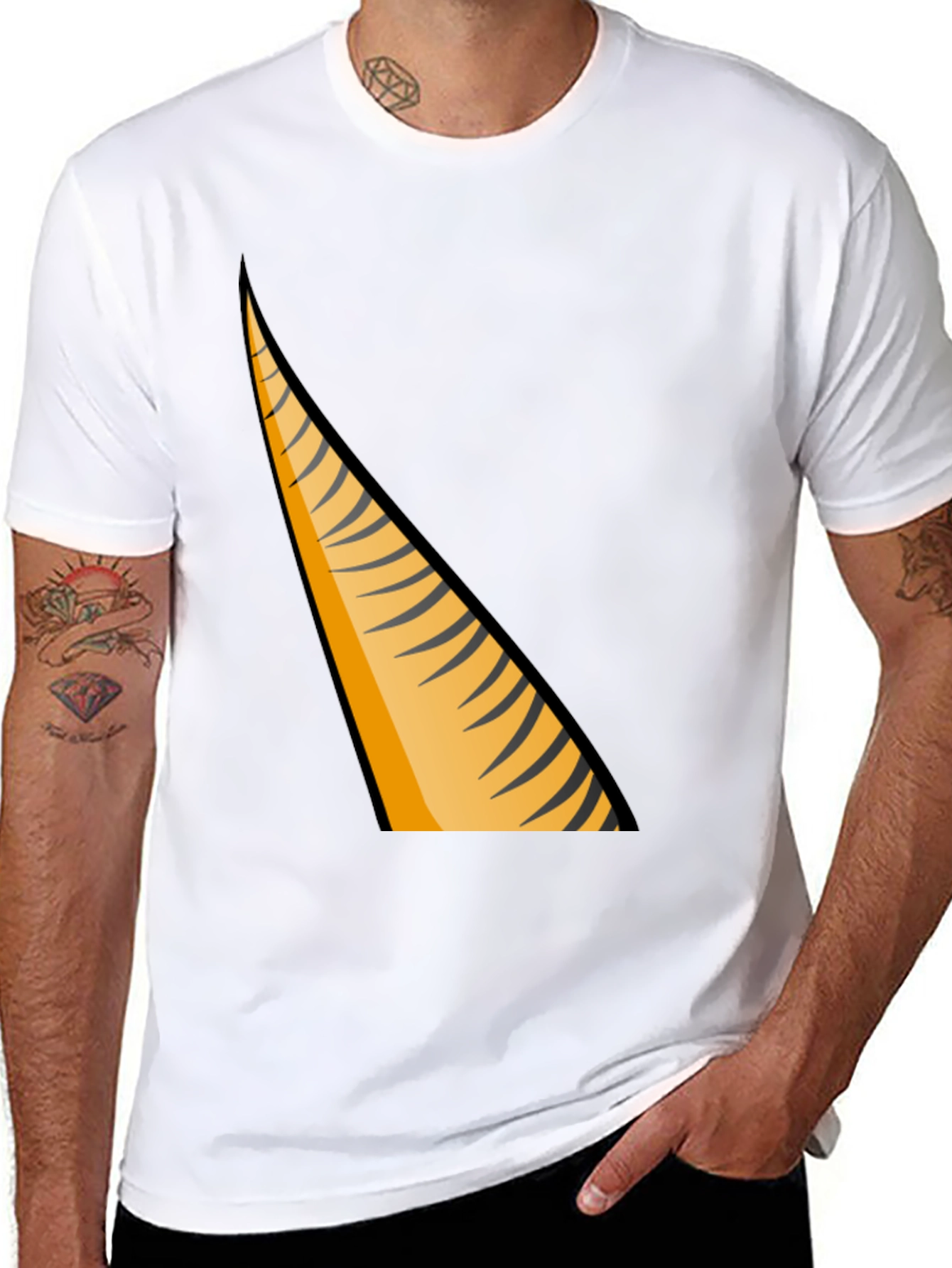 Black Tiger Stripe Graphic T-Shirt - Men's Fashion Tee view 8
