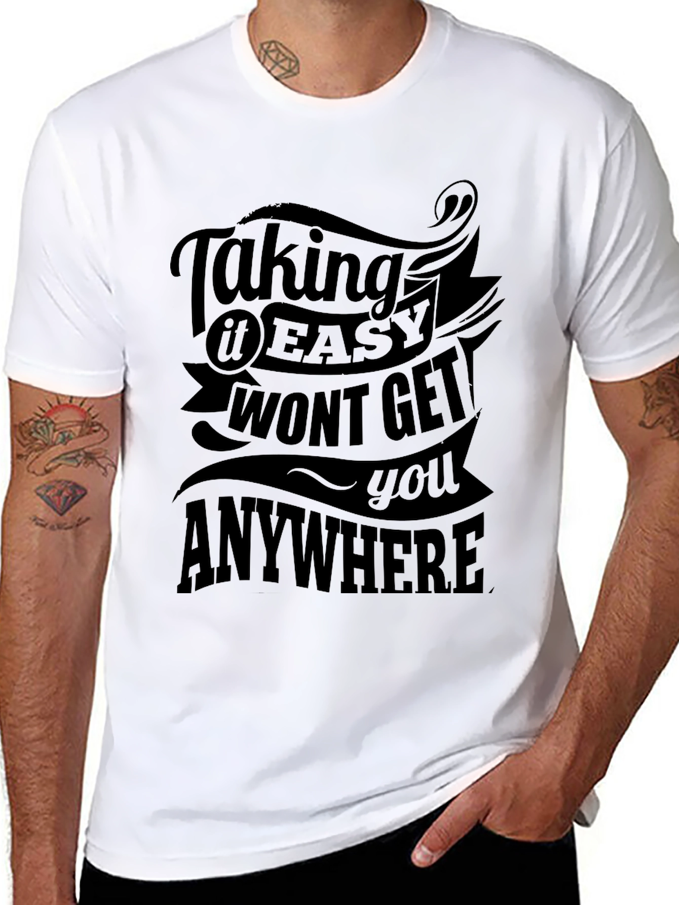 Black Taking it Easy Graphic T-Shirt view 8