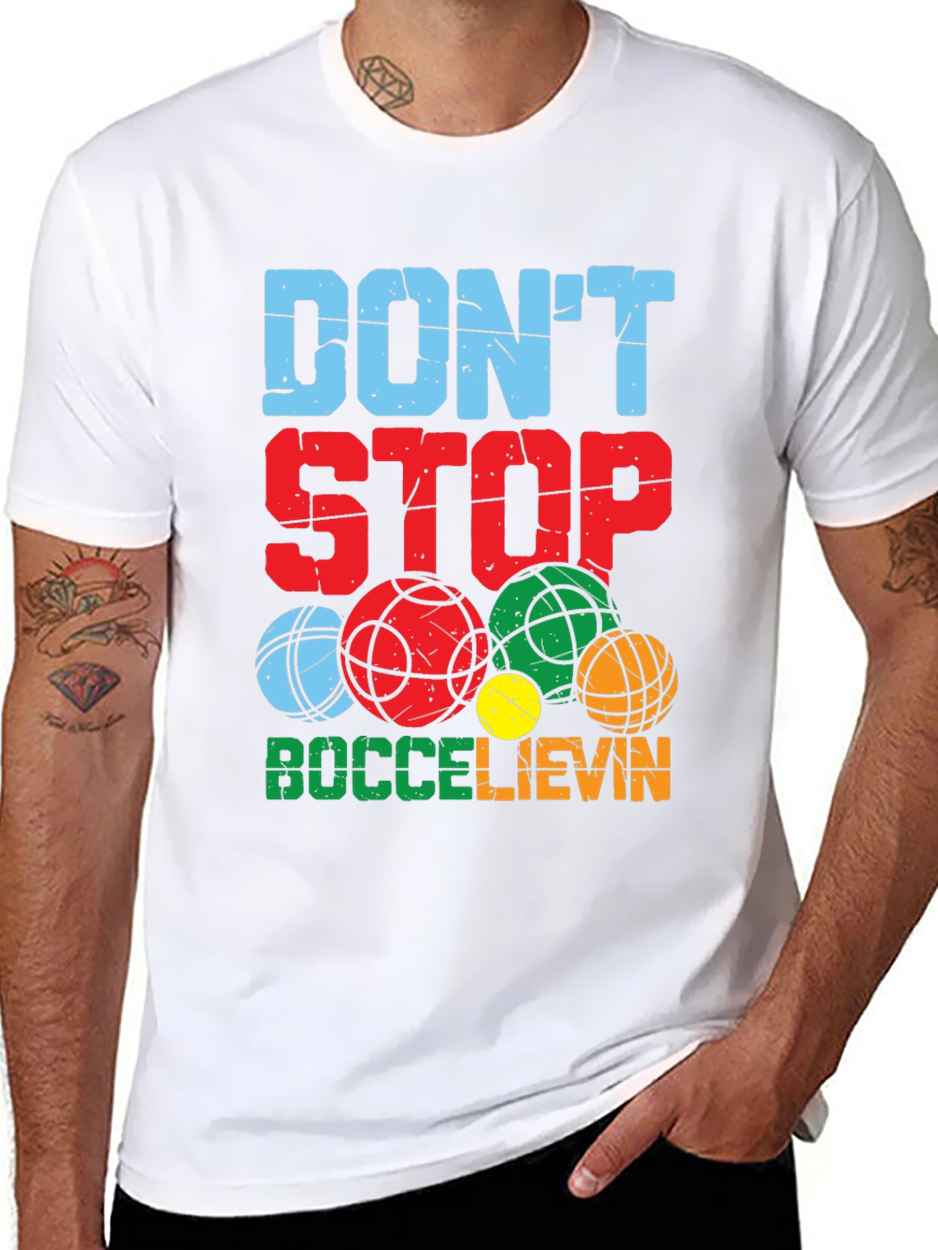 Black Don't Stop Boccelievin' T-Shirt view 8