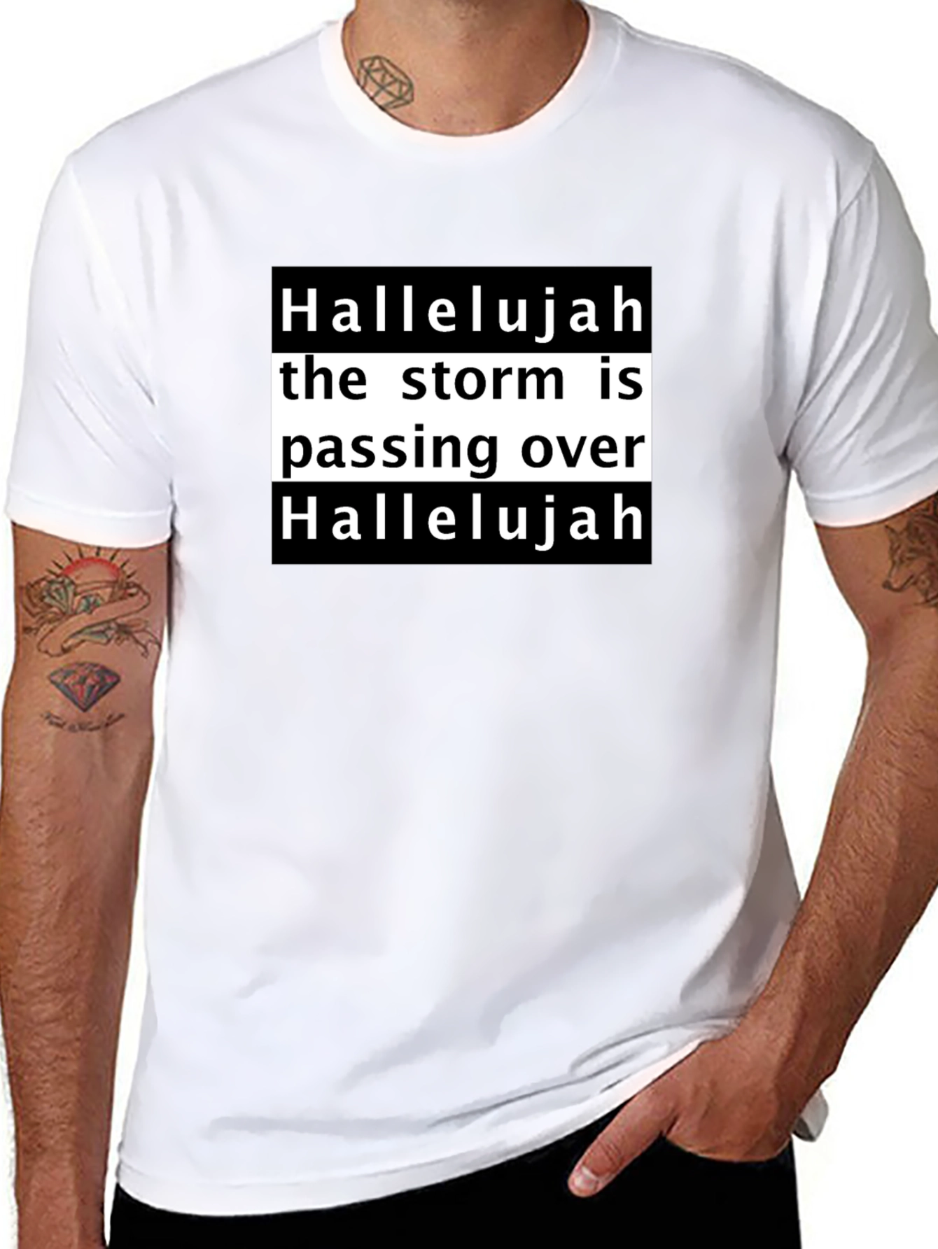 Black Hallelujah the Storm is Passing Over Black T-Shirt view 8