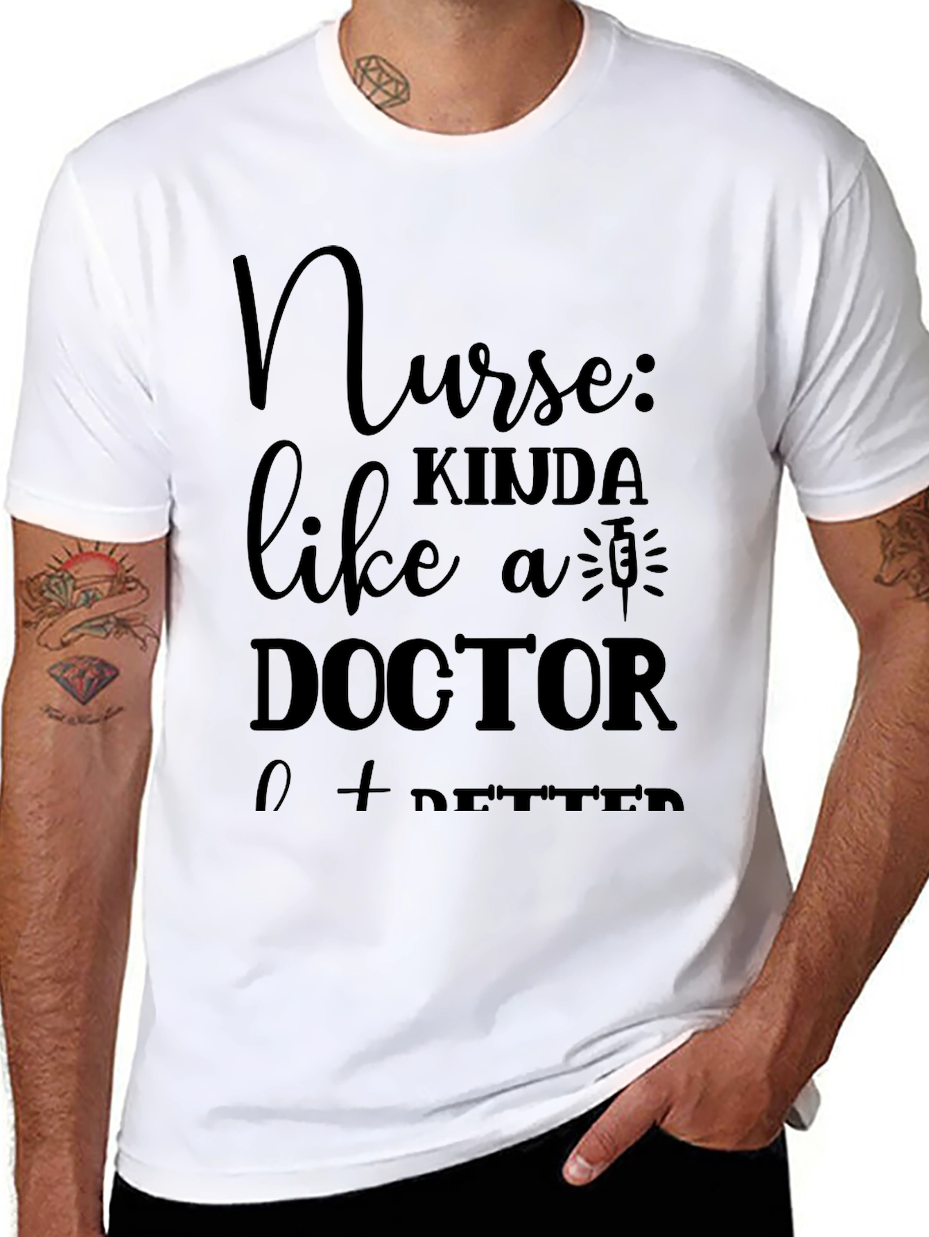 Black Nurse Kinda Like a Doctor T-Shirt view 8