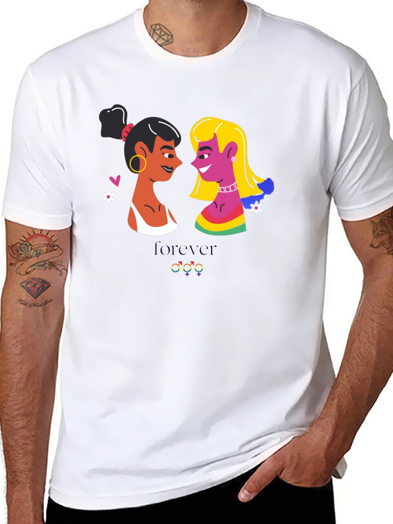 Black Lesbian Pride T-Shirt - Forever Design view 8