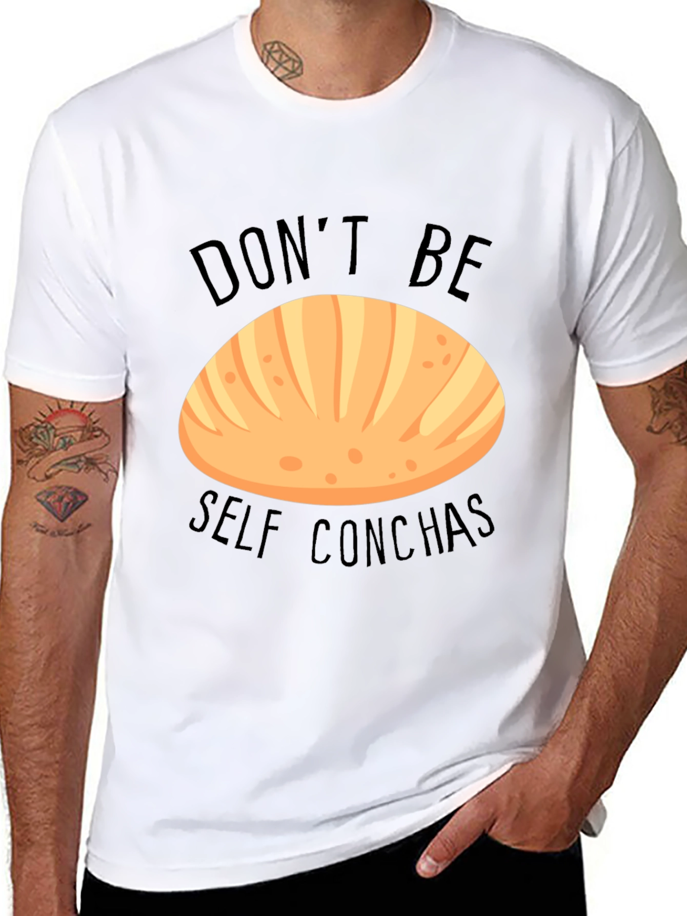 Black Don't Be Self Conchas T-Shirt view 8