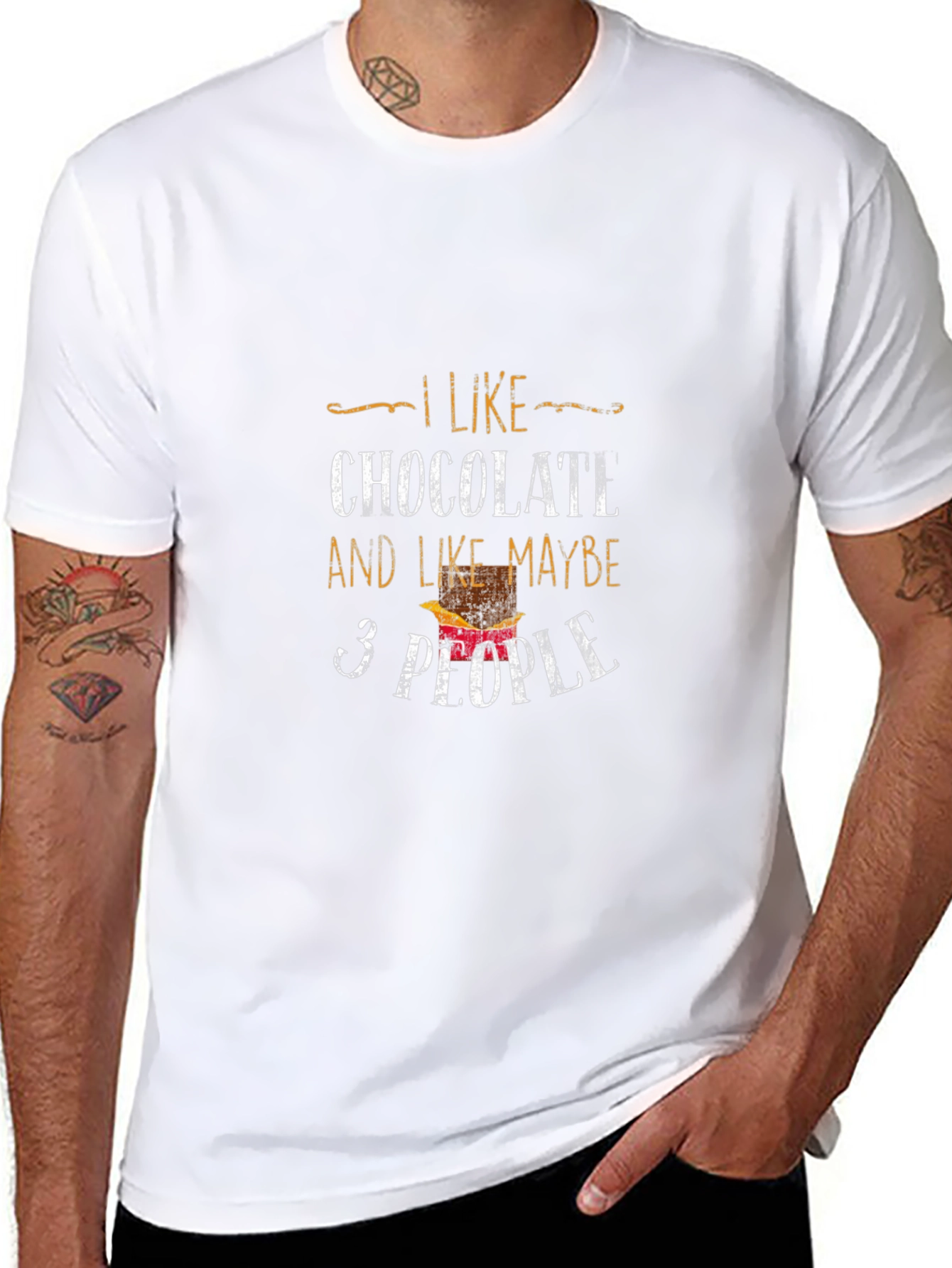 Black Chocolate Lover Graphic Tee - Funny Sarcastic Shirt view 8