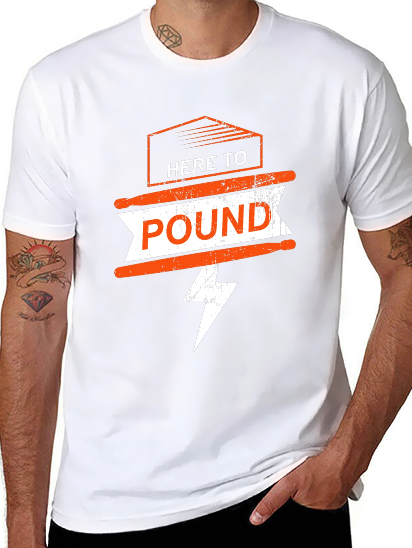 Black Here to Pound T-Shirt - Black view 8