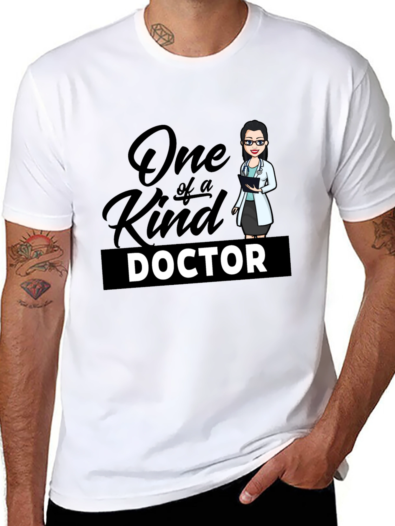 Black One of a Kind Doctor T-Shirt - Black Cotton Blend view 8